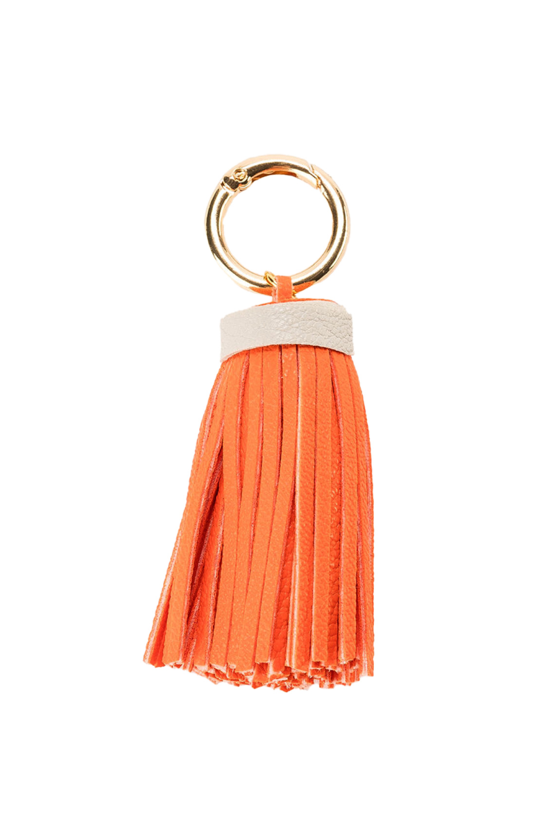 Two Tone Leather Tassel - Orange、mySite、hinf8tx79