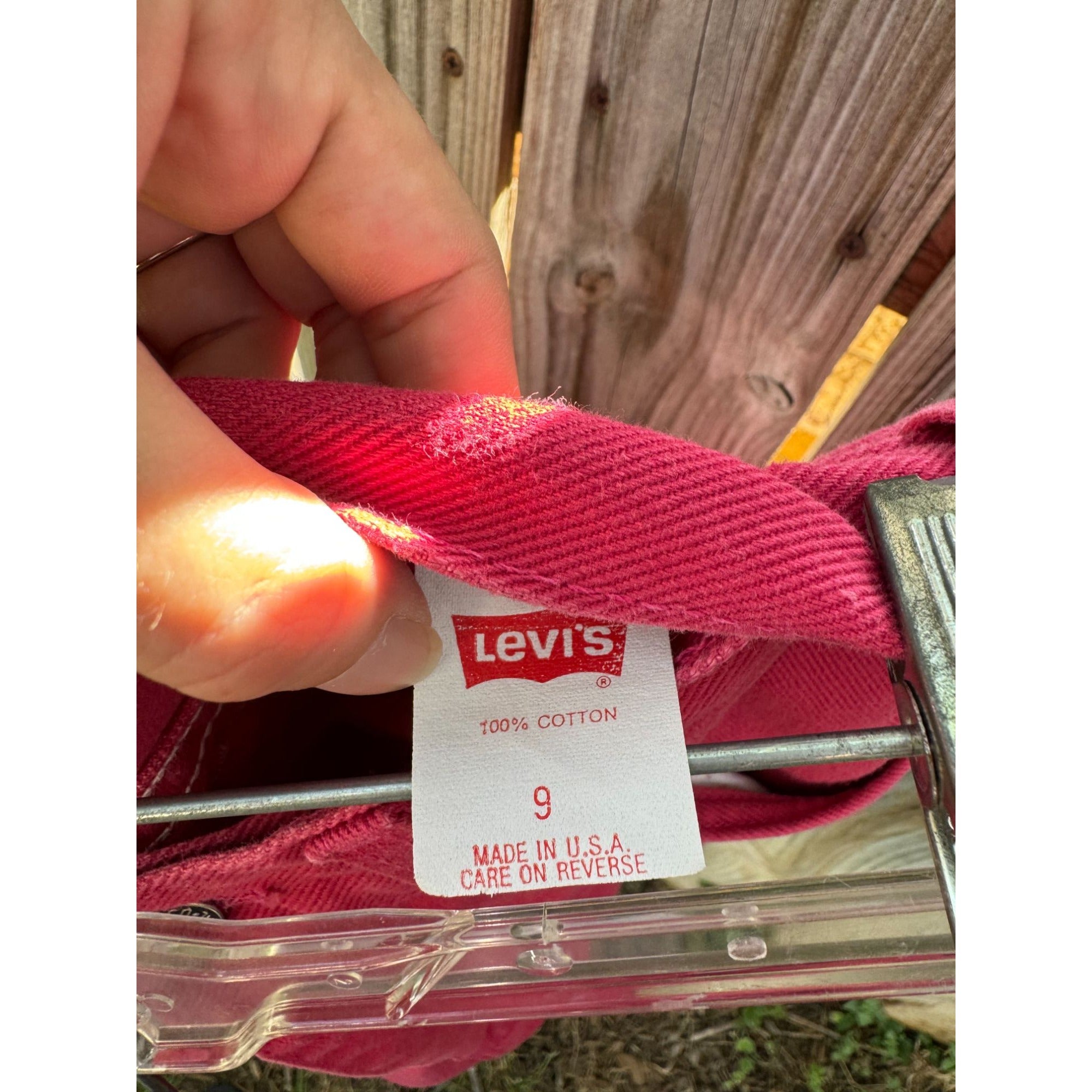 80's Levi's Native Blue Hot Pink Cut Off Raw Hem Denim Jean Shorts 9、mySite、garagedoors4me