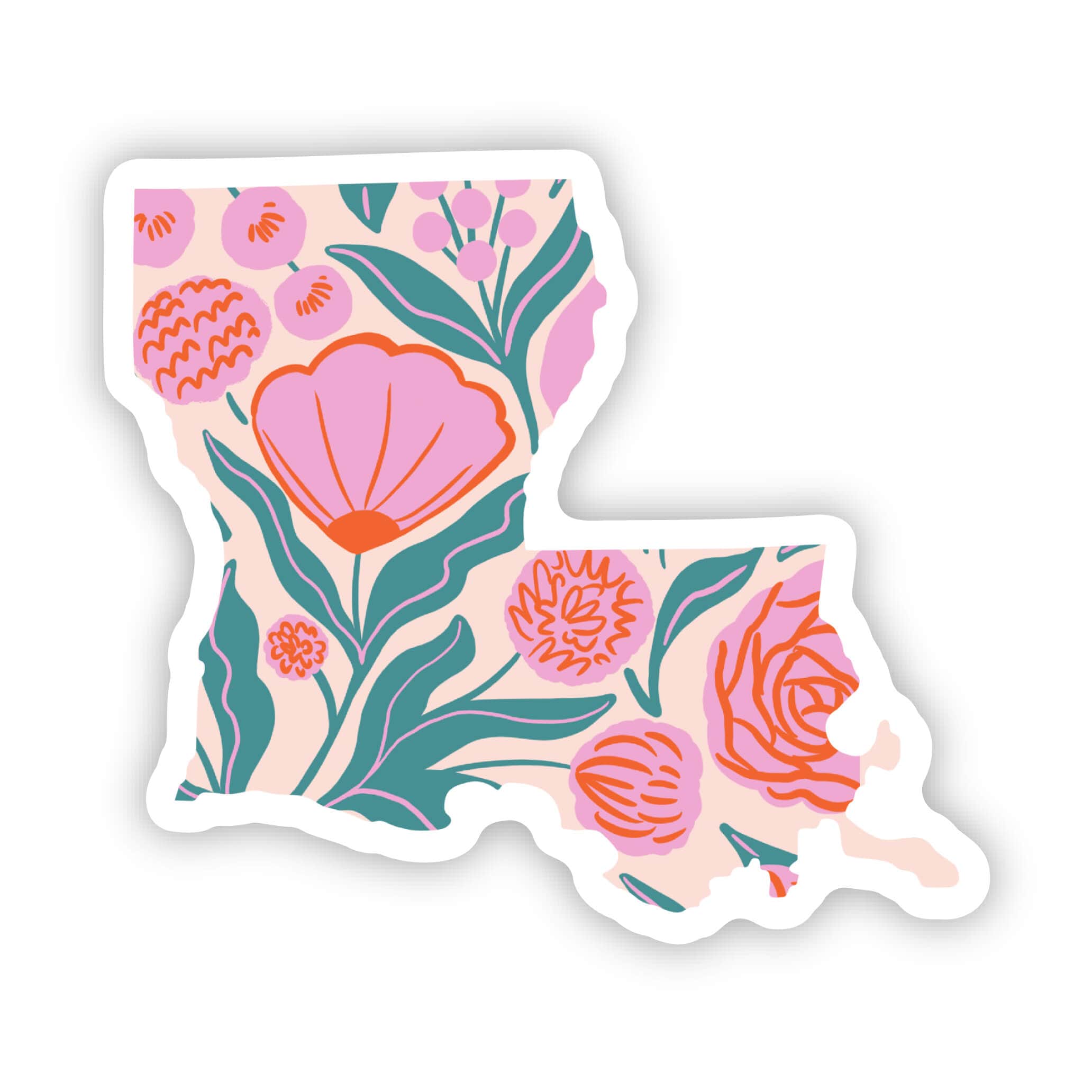  Louisiana Sticker - Elegant Floral、mySite、ghnorth