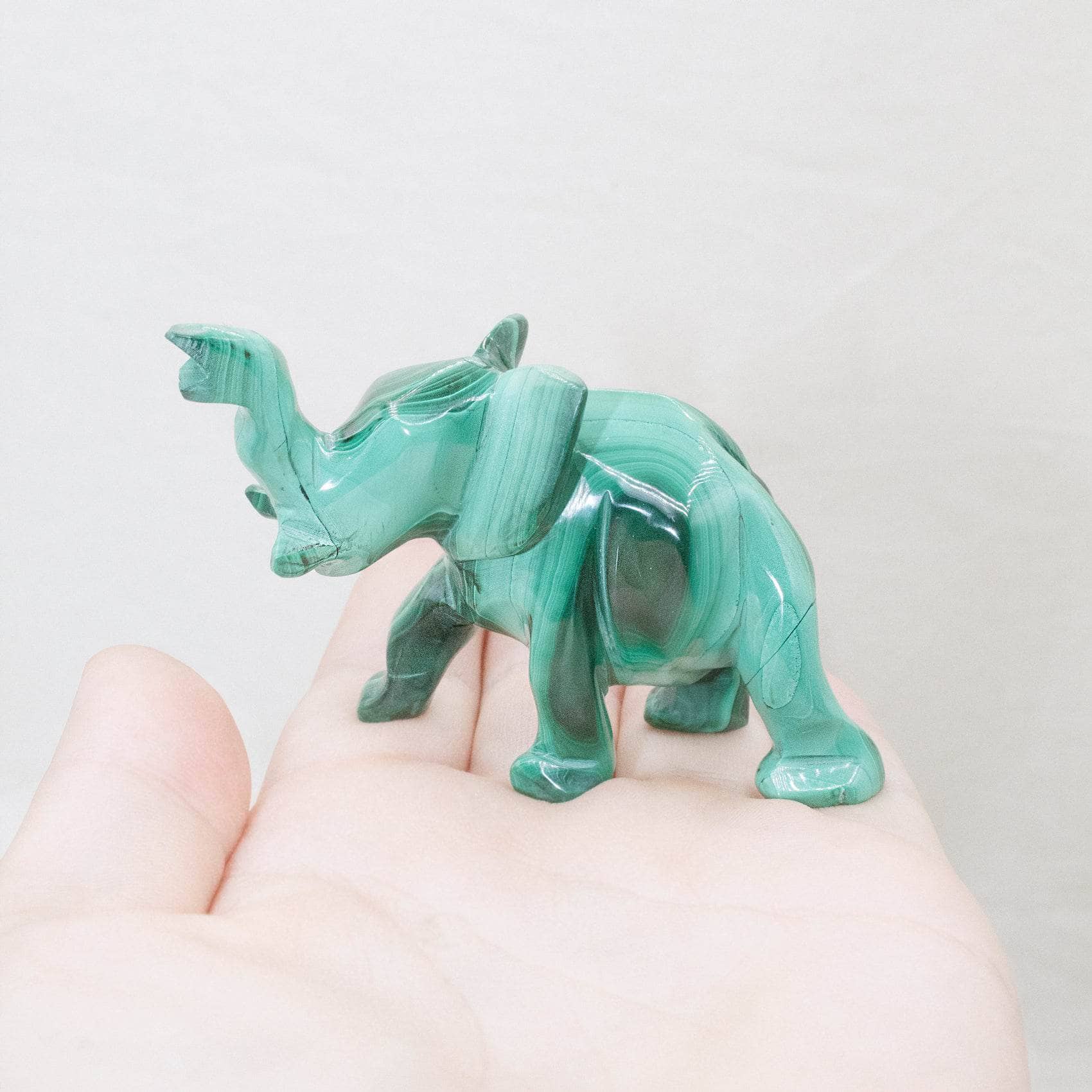 Genuine Malachite Elephants - Hand Carved - 1 of a Kind、mySite、hinf8tx79