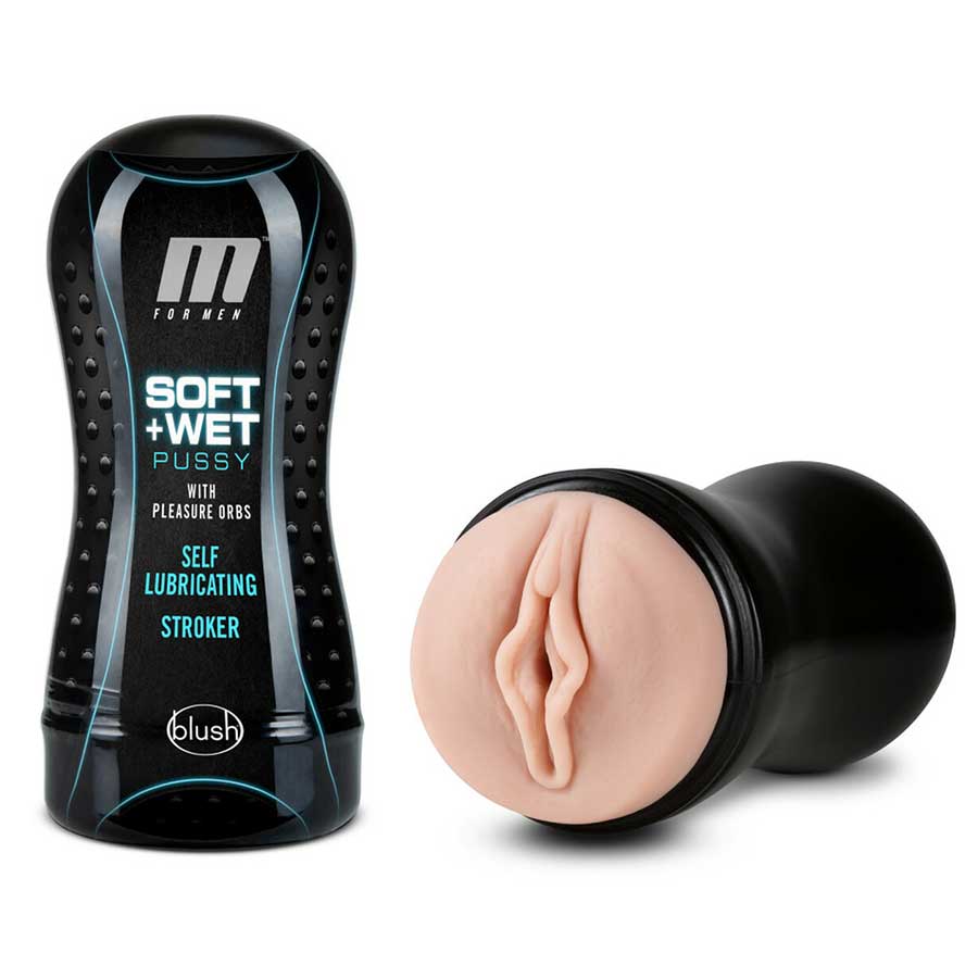 M for Men Self Lubricating Soft and Pleasure Orb Pussy Vanilla by Blush Novelties、mySite、bottomscart