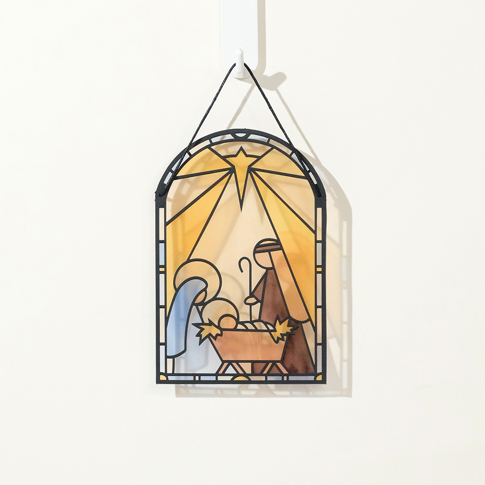 All Is Calm Nativity Suncatcher Card、mySite、solidvoid