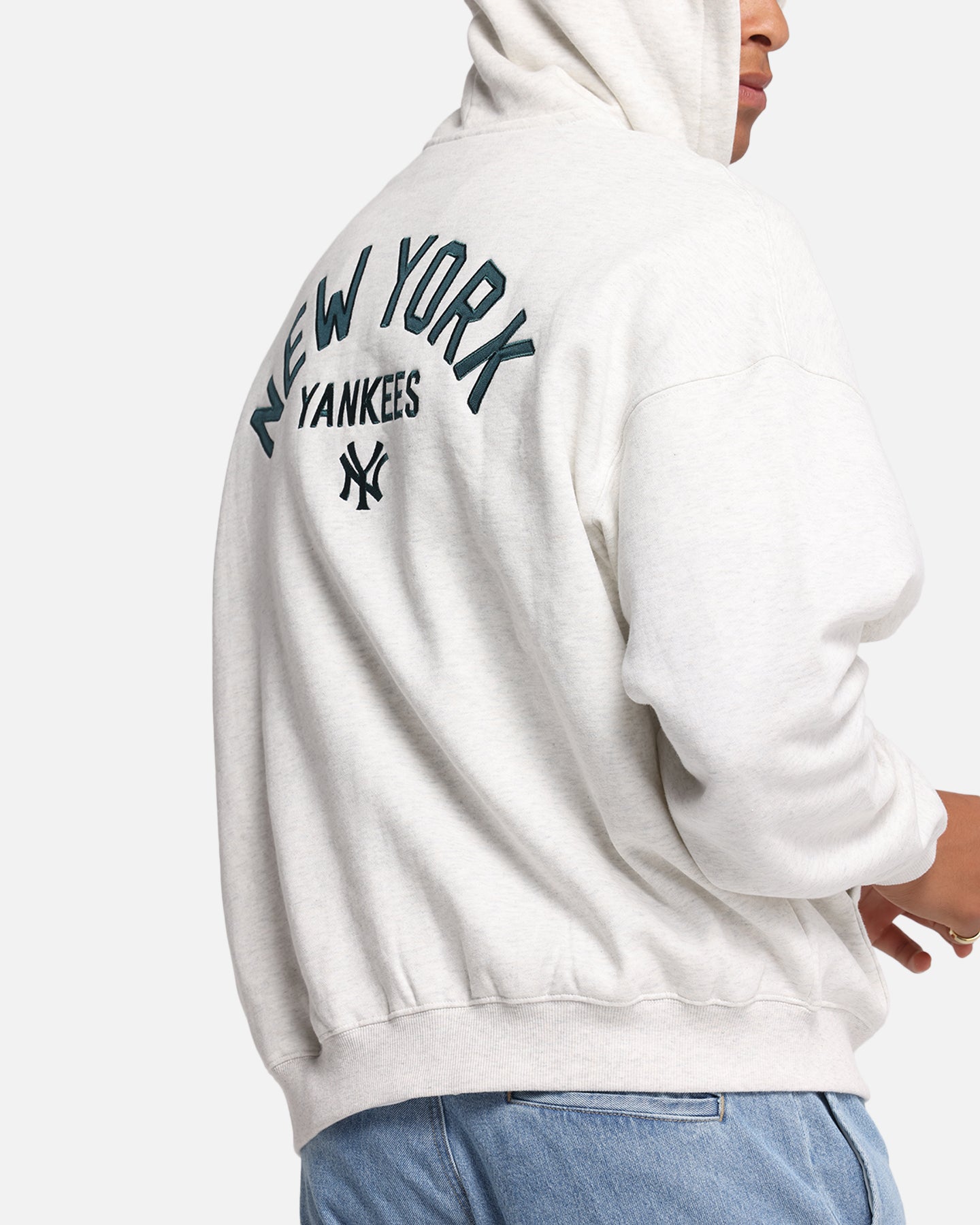 Majestic Athletic New York Yankees Arch FZ Boxy Hoodie White Marle、mySite、zt4zffjzw