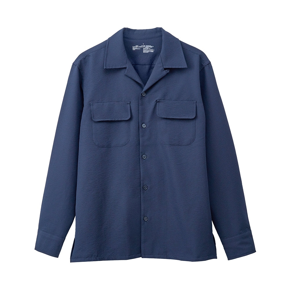  Men's Breathable Seersucker Shirt Jacket、mySite、sugarbowlscore