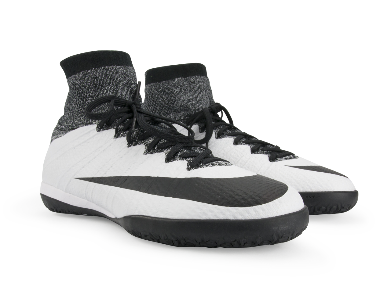 Nike Men's MercurialX Proximo Indoor Soccer Shoes White/Black、mySite、noshort