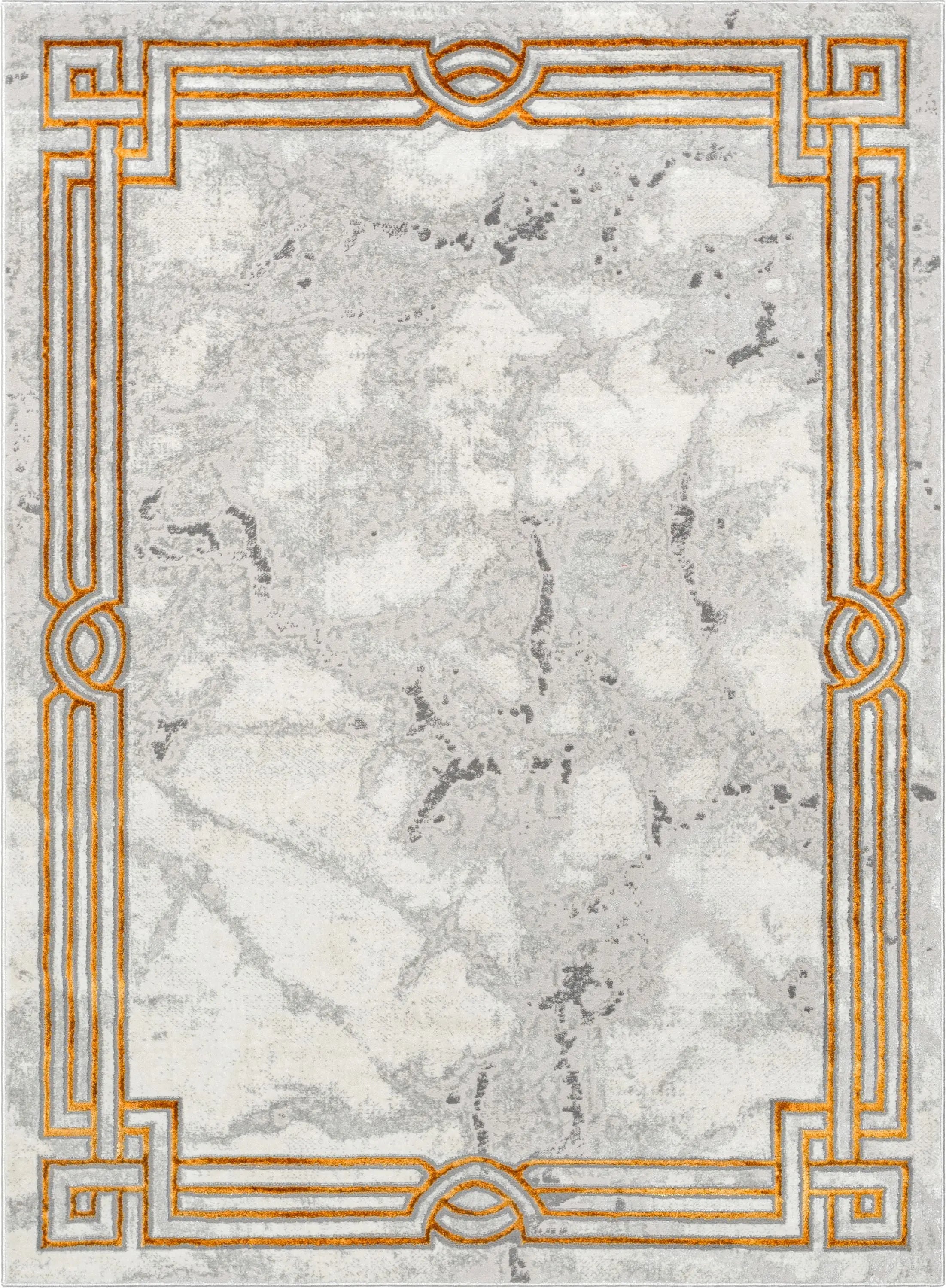 Huntington Retro Marble Border Glam Rug、mySite、gigharbornorthrealestate