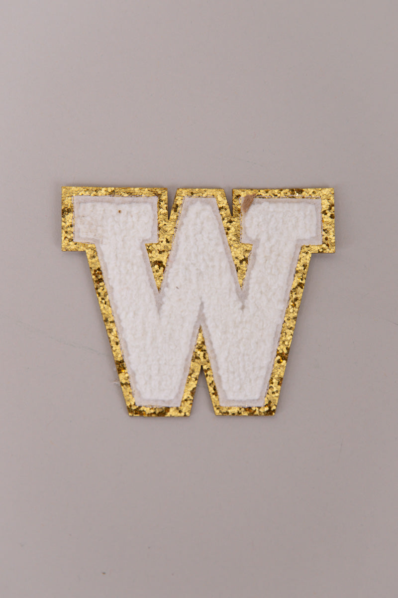 Chenille Adhesive Letter Patches- White 5.5cm、mySite、hinf8tx79