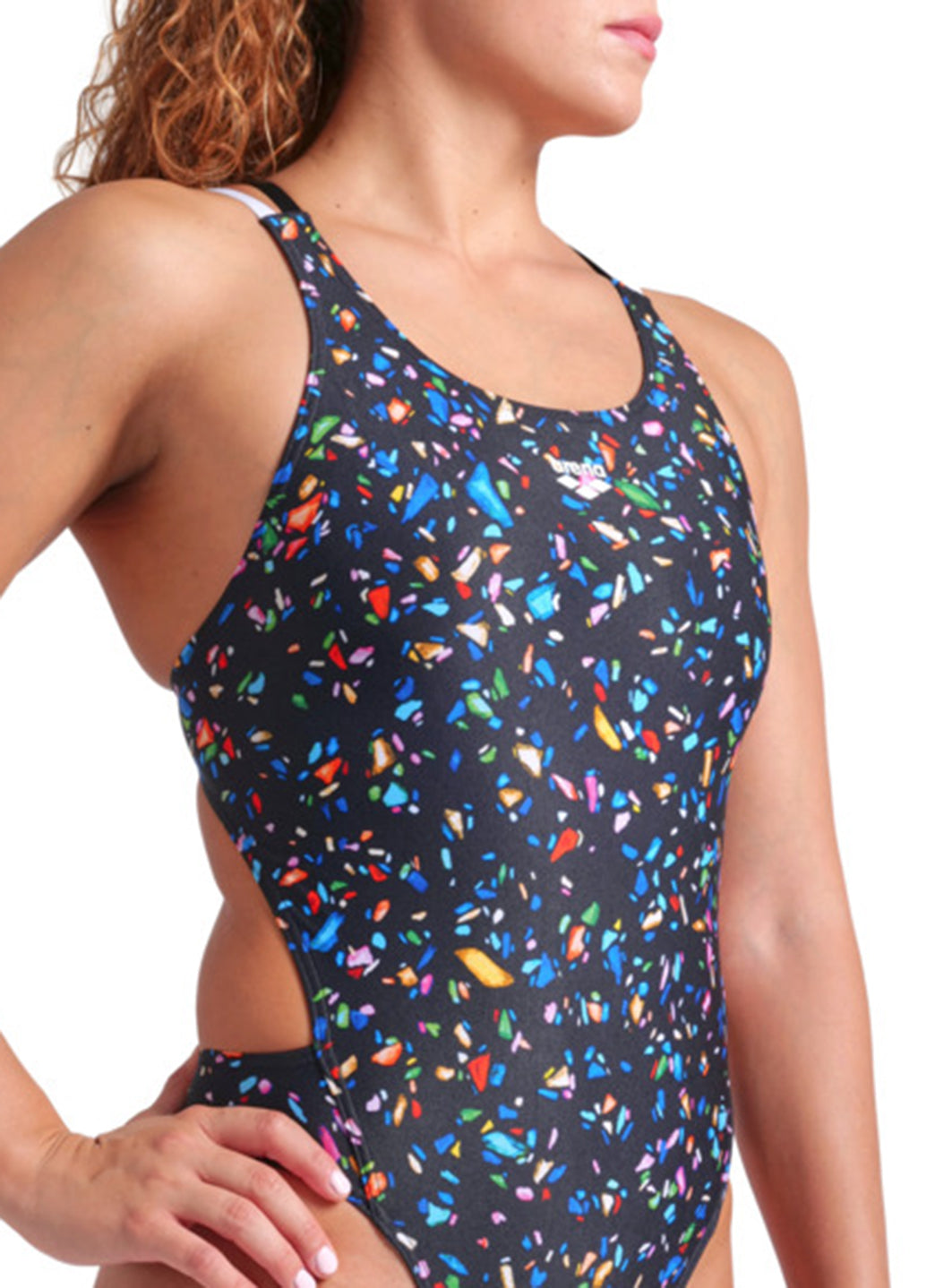 Arena Women's Confetti Tech Multi Back One Piece Swimsuit、mySite、noshort