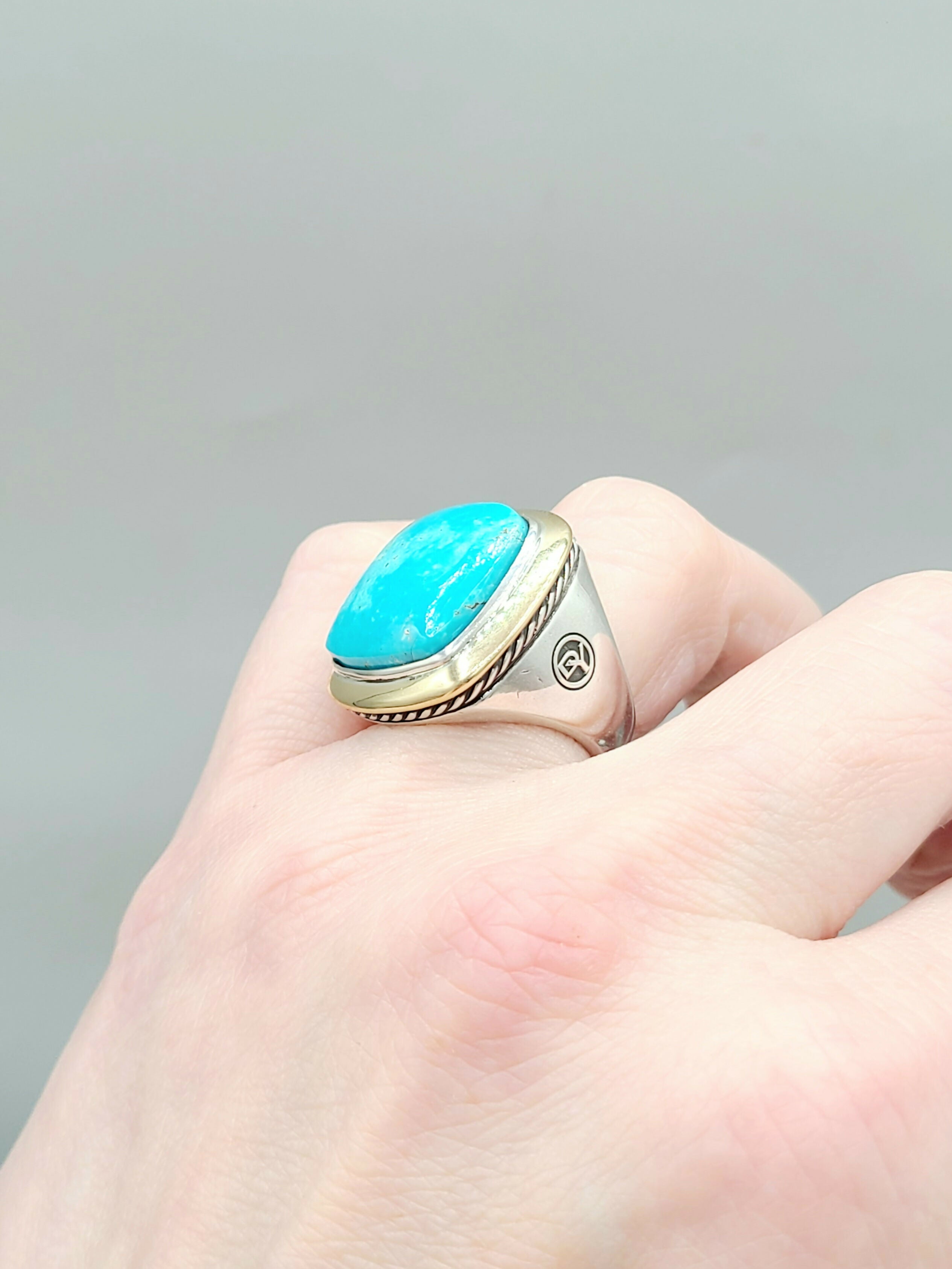 David Yurman Albion Statement Ring Turquoise & Gold、mySite、hinf8tx79