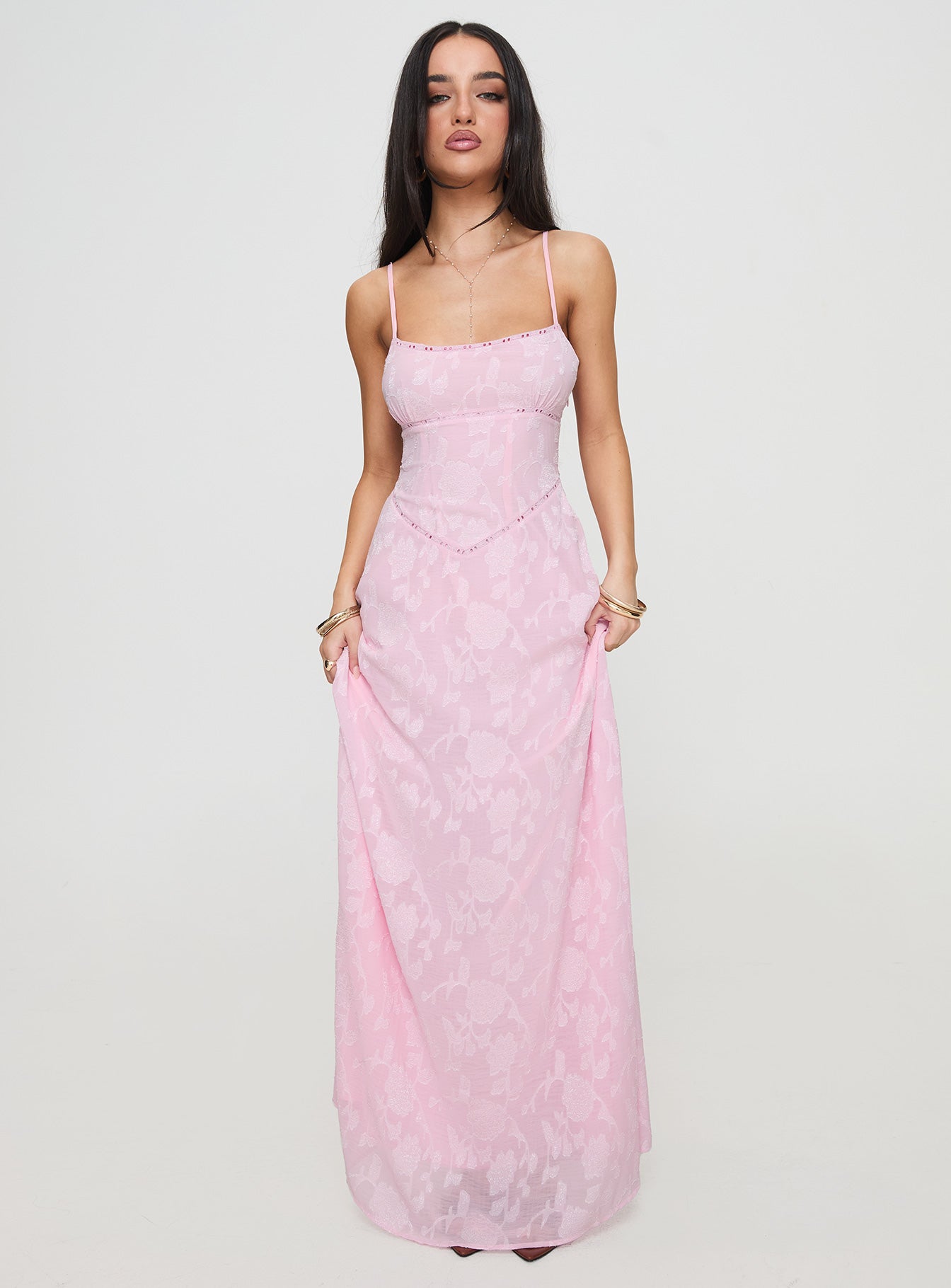 South Of France Maxi Dress Pink、mySite、solidvoid