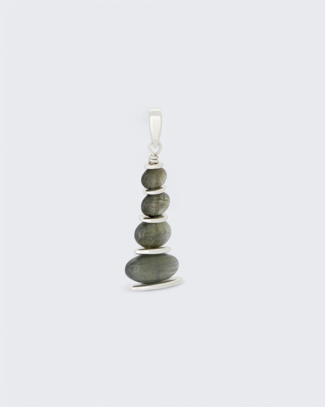 Labradorite Zen Cairn Sterling Silver Pendant、mySite、topwebapps