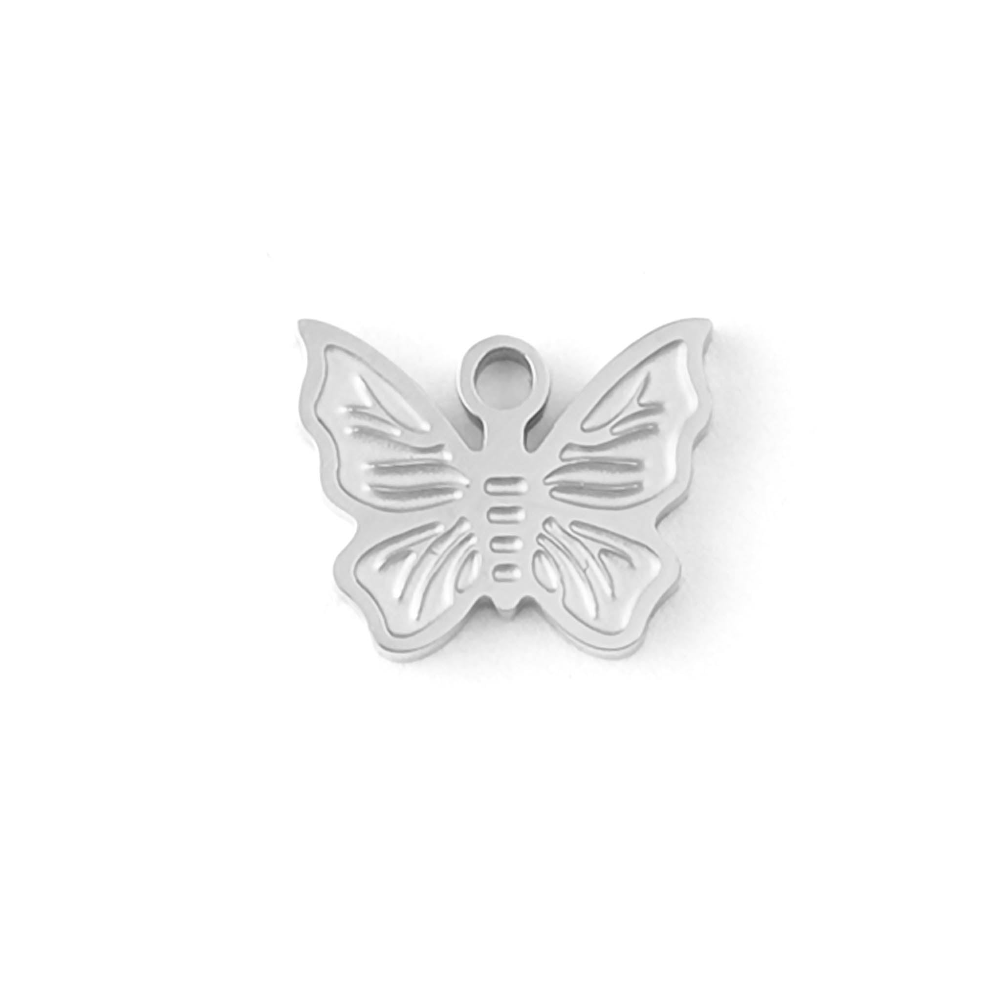 18K Gold PVD Stainless Steel Dainty Butterfly Charm / PDL0025、mySite、dreamappss