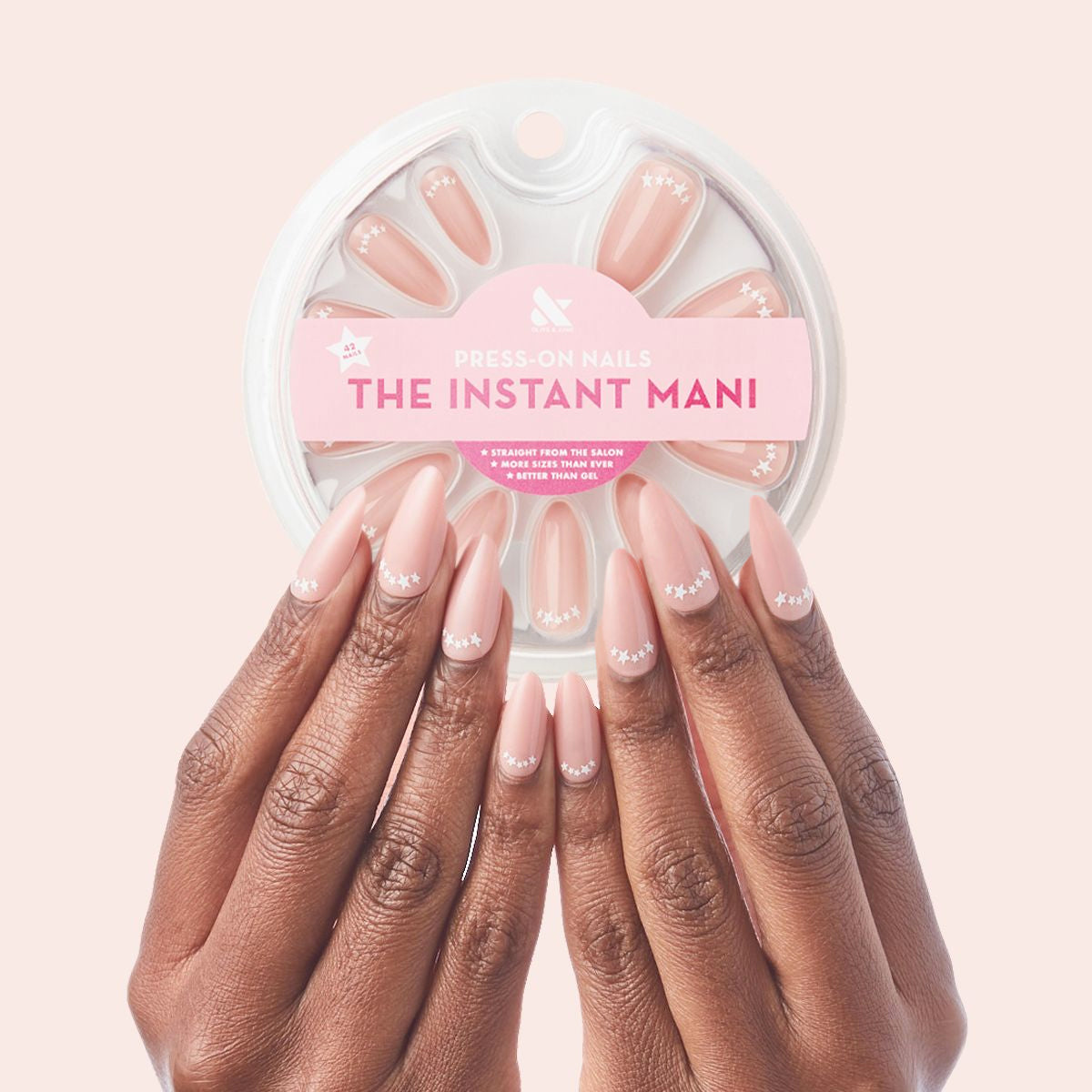 Star Halfmoon - Press-On | Long | Almond、mySite、solidvoid