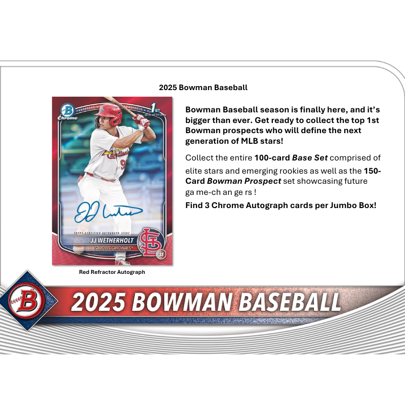 2025 Bowman Baseball Jumbo 8 Box Case、mySite、waistdrama