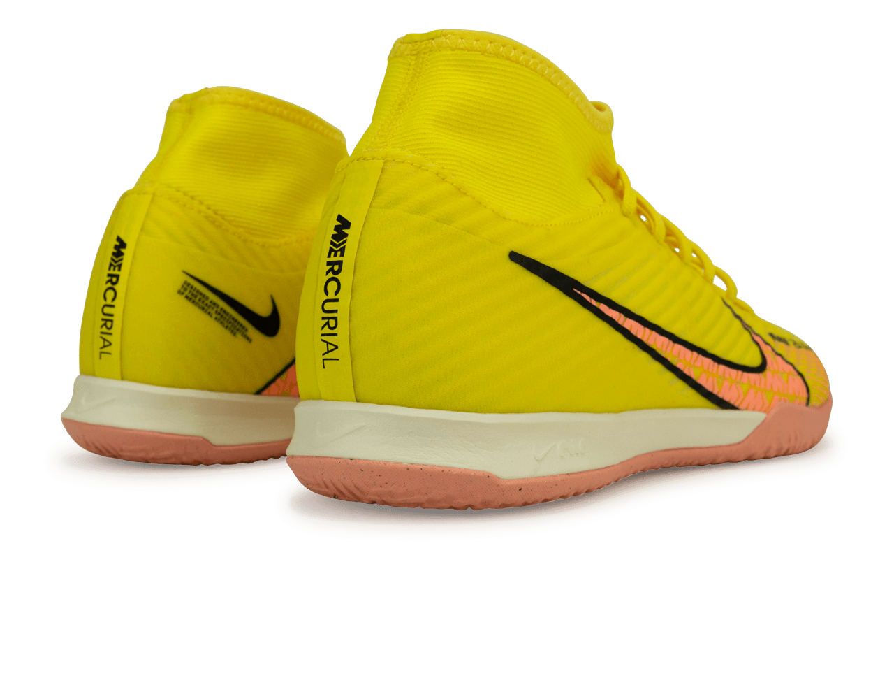Nike Men's Zoom Mercurial Superfly 9 Academy IC Yellow Strike/Sunset Glow、mySite、bottomscart