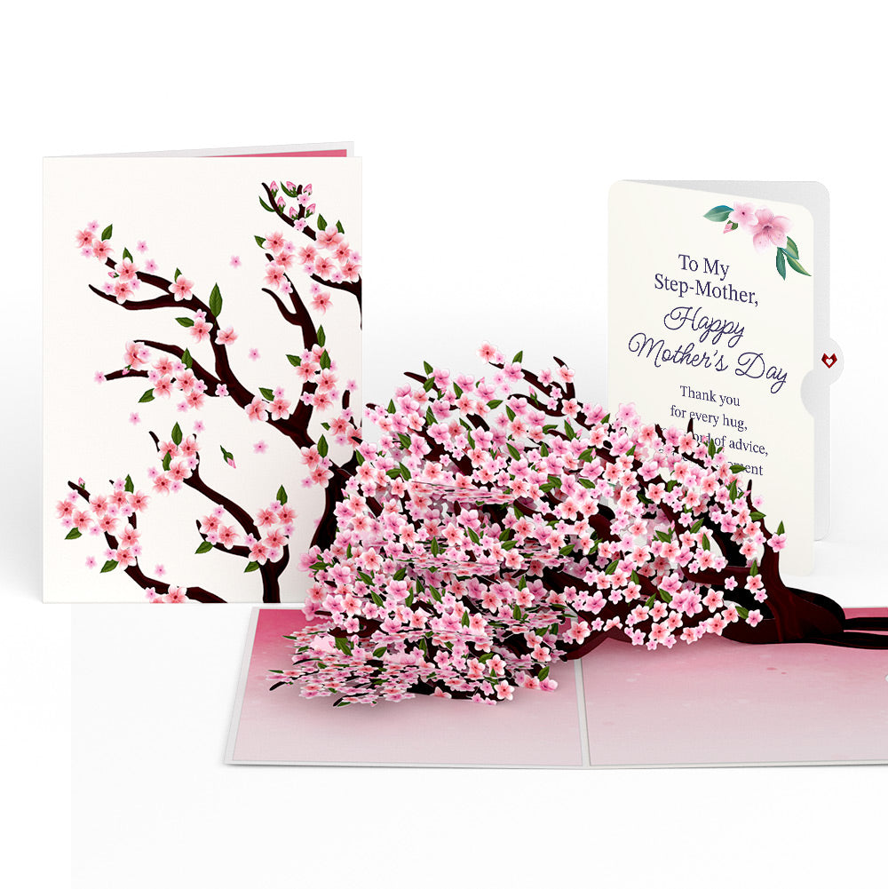 Cherry Blossom Branches in Bloom Mother's Day Pop-Up Card and Sentiment Set for Step-Mother、mySite、solidvoid