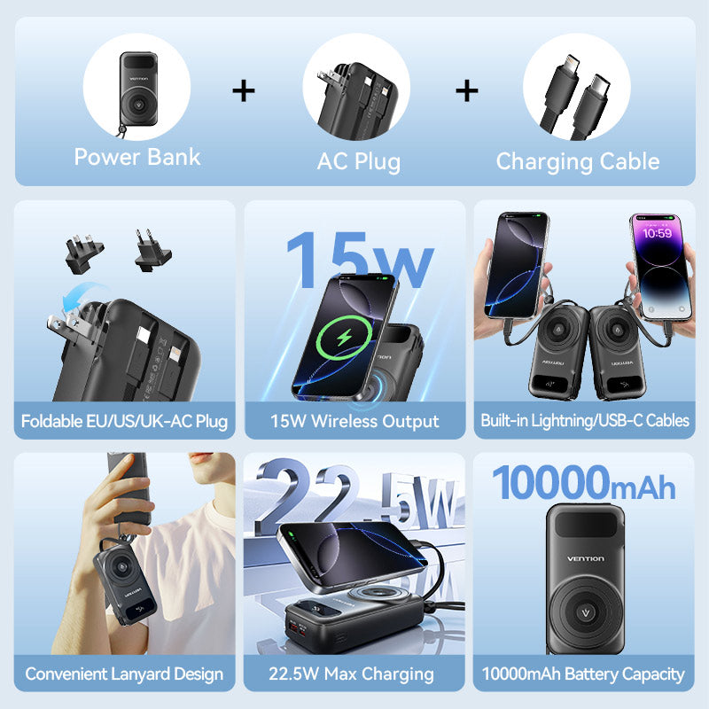 Vention 10000mAh Power Bank、mySite、fannypackpong