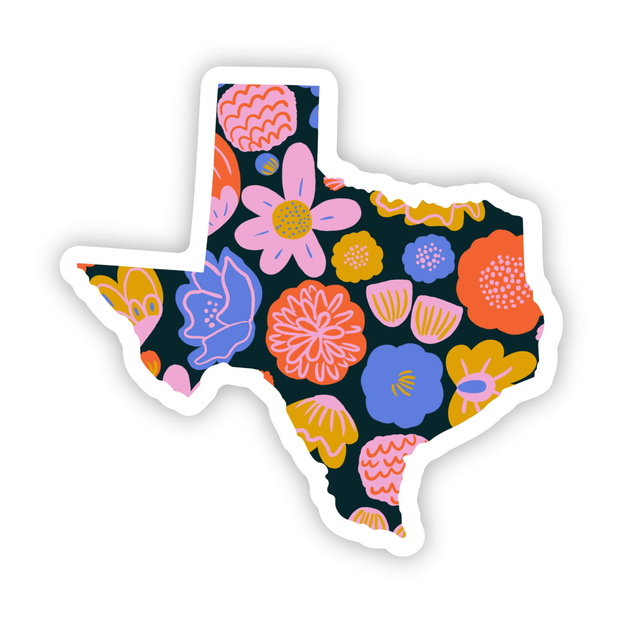  Texas Sticker - Colorful Flower、mySite、elrpsem3k