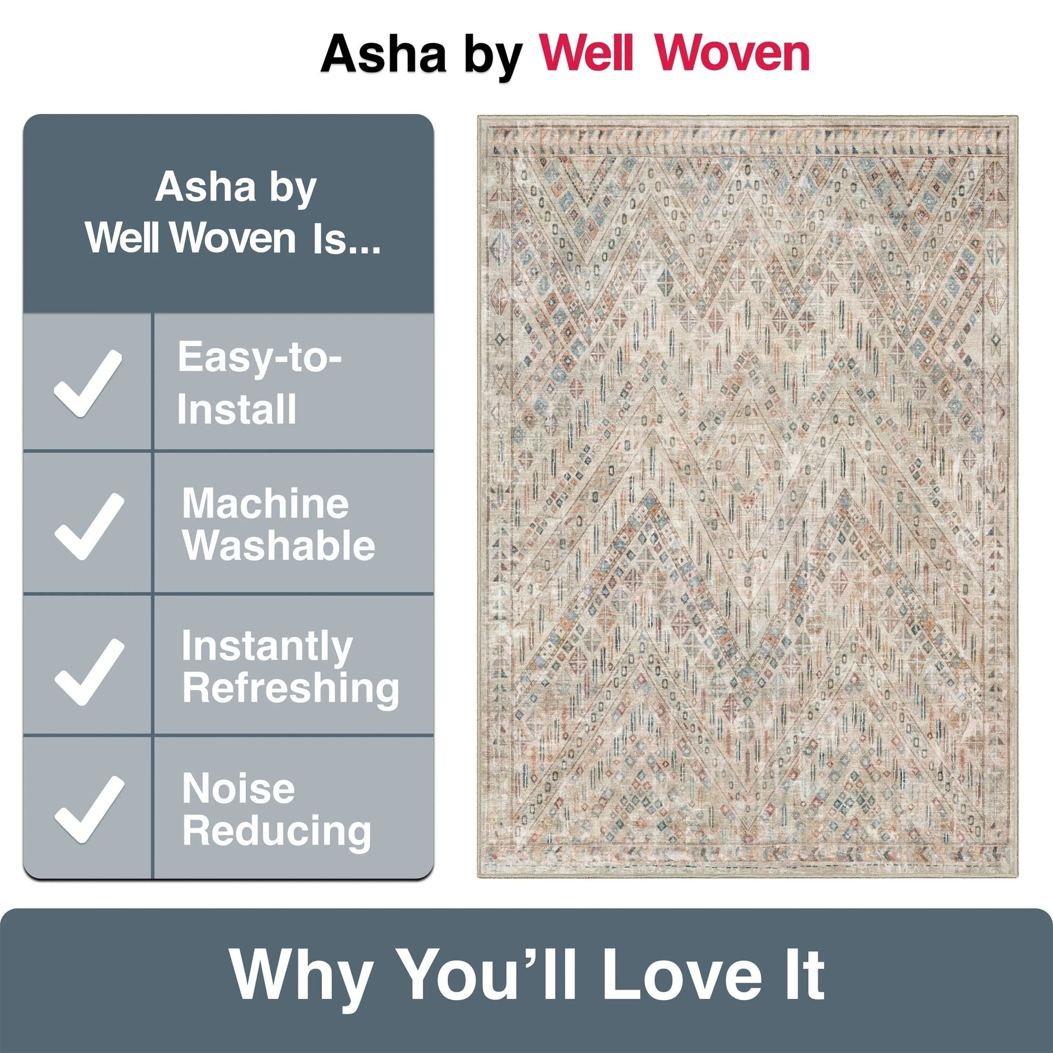 Anya Vintage Tribal Chevron Ivory Flat-Weave Rug、mySite、gigharbornorthrealestate