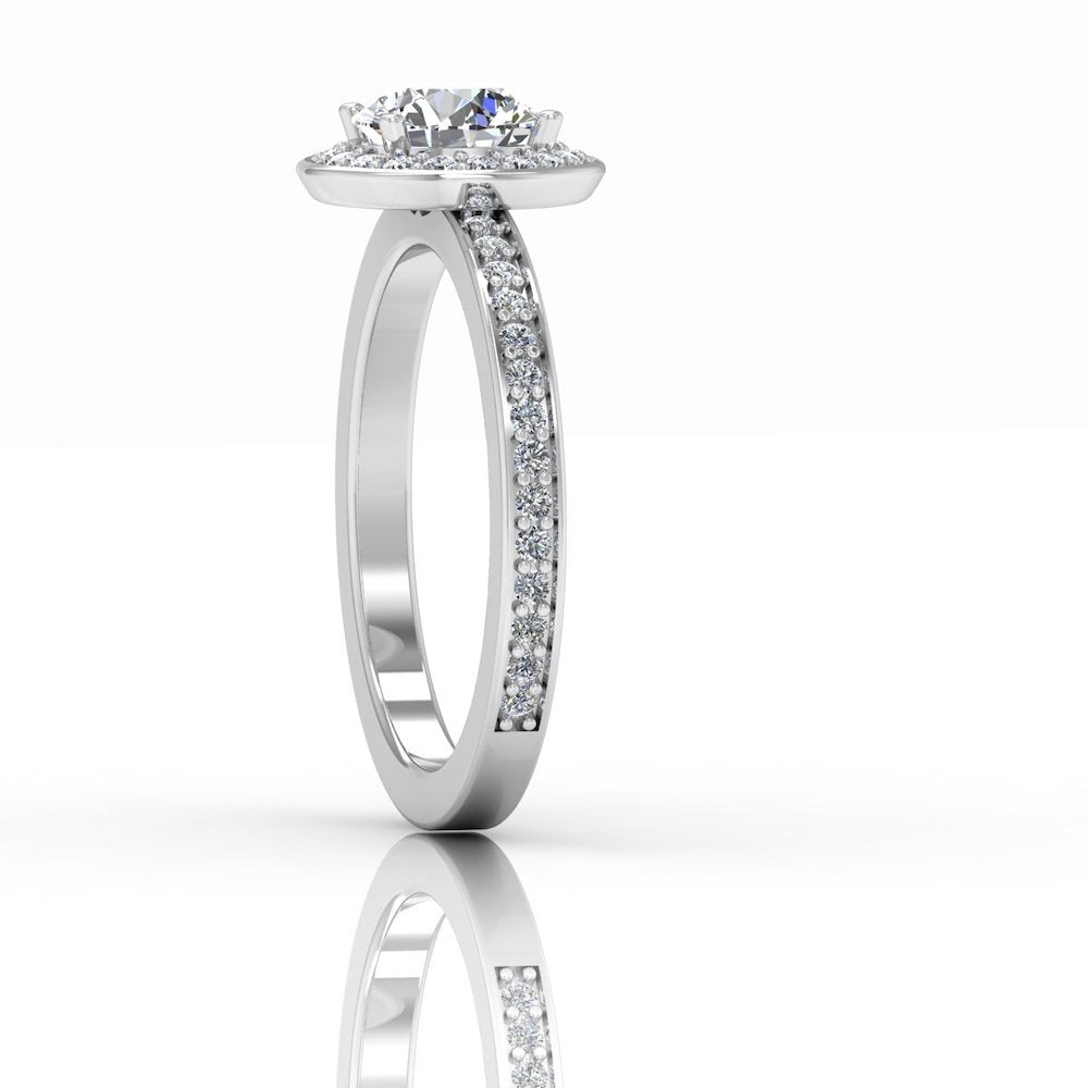 Round Halo Channel Set Moissanite Engagement Ring、mySite、hinf8tx79