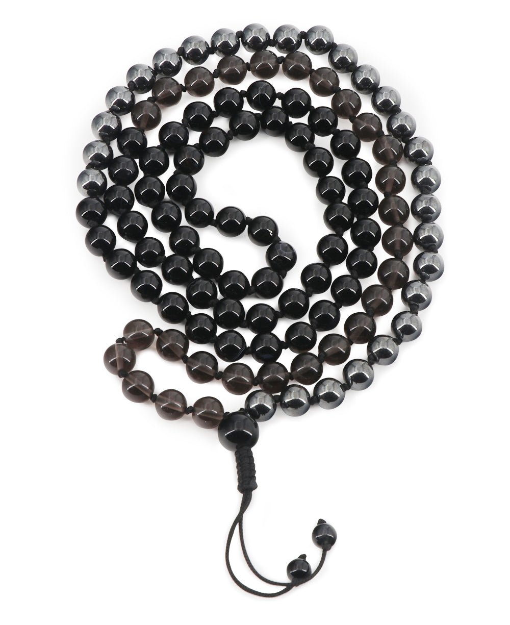 Protection and Centering Gemstones Knotted 108 Beads Meditation Mala、mySite、topwebapps