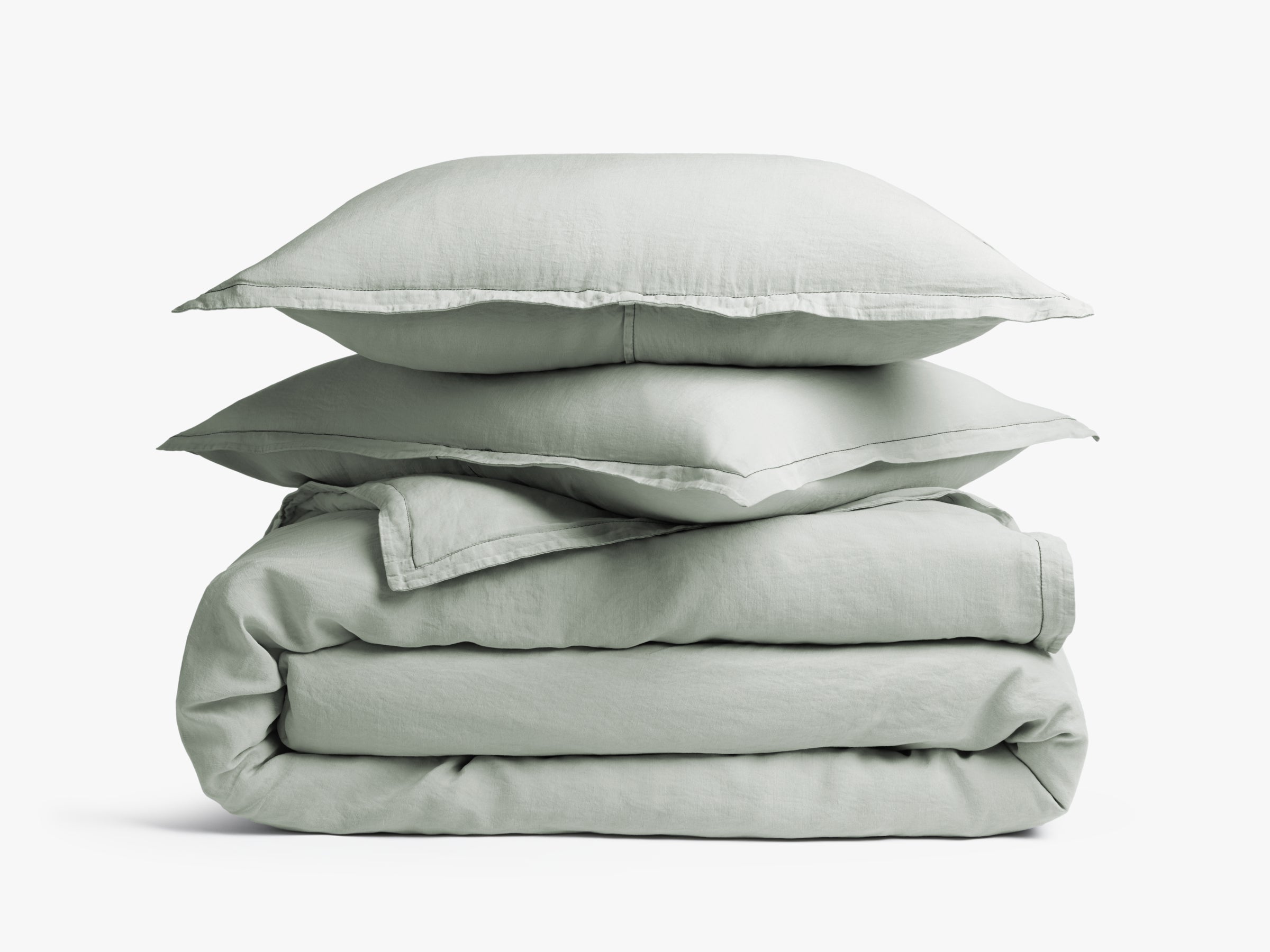  Heirloom TENCEL™ Linen Duvet Cover Set - Sage K/CK、mySite、sugarbowlscore