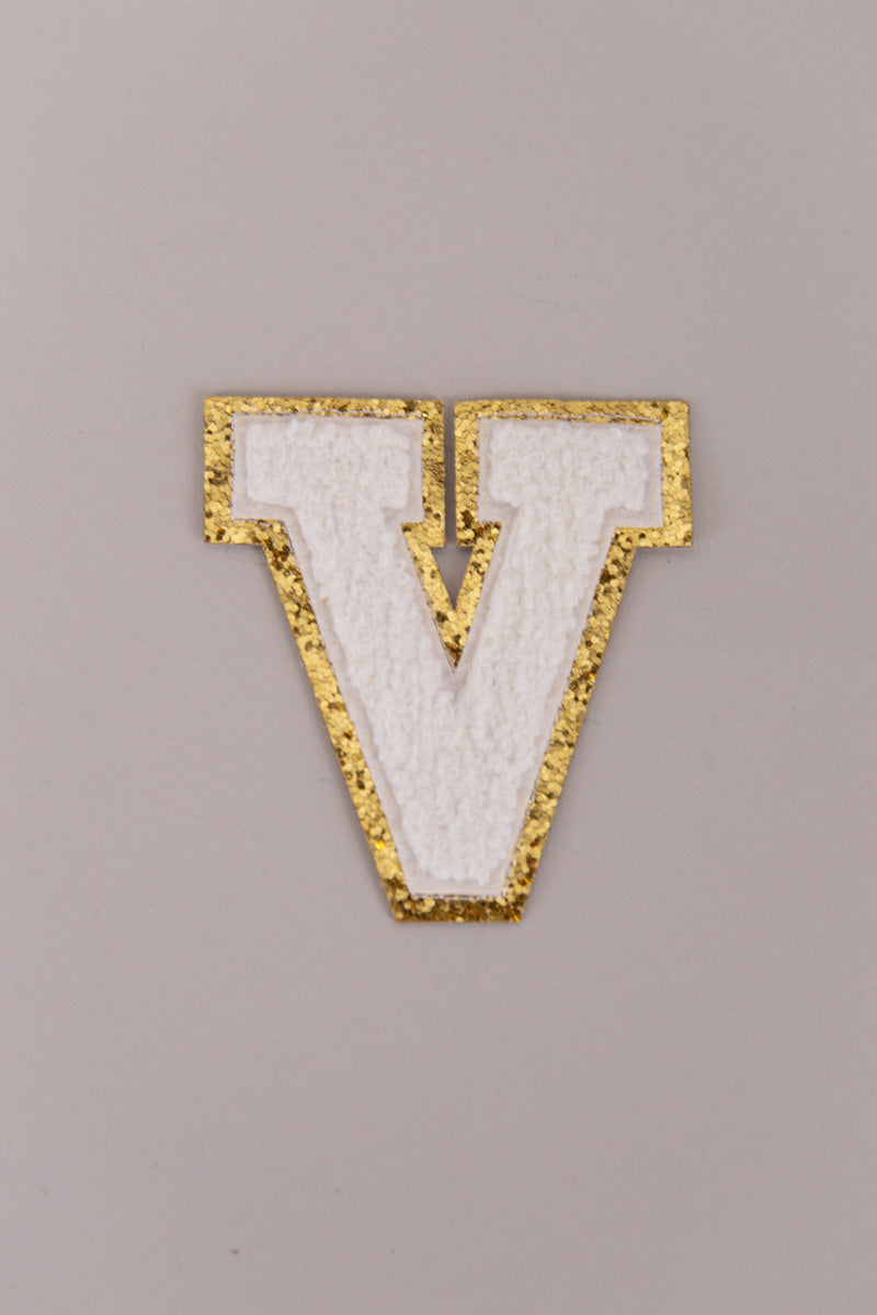 Chenille Adhesive Letter Patches- White 5.5cm、mySite、hinf8tx79