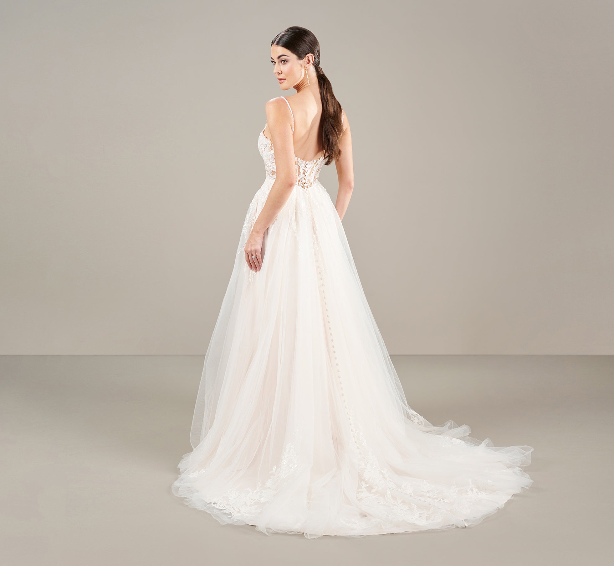 Elegant A Line Gown In Ivory Almond、mySite、solidvoid