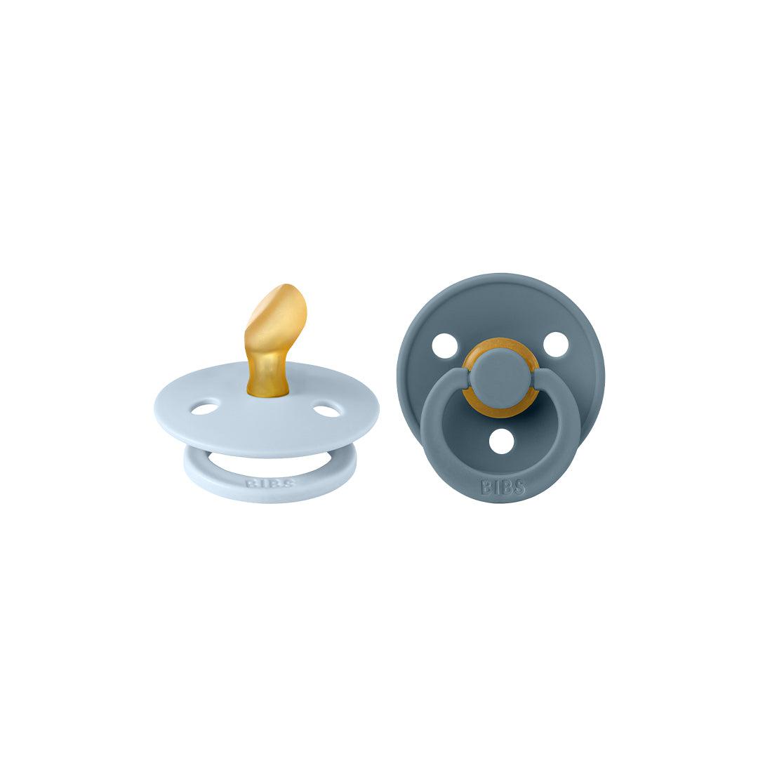  BIBS Colour Anatomical Pacifier - 2 Pack - Blue/Petrol - Latex、mySite、merchandisen