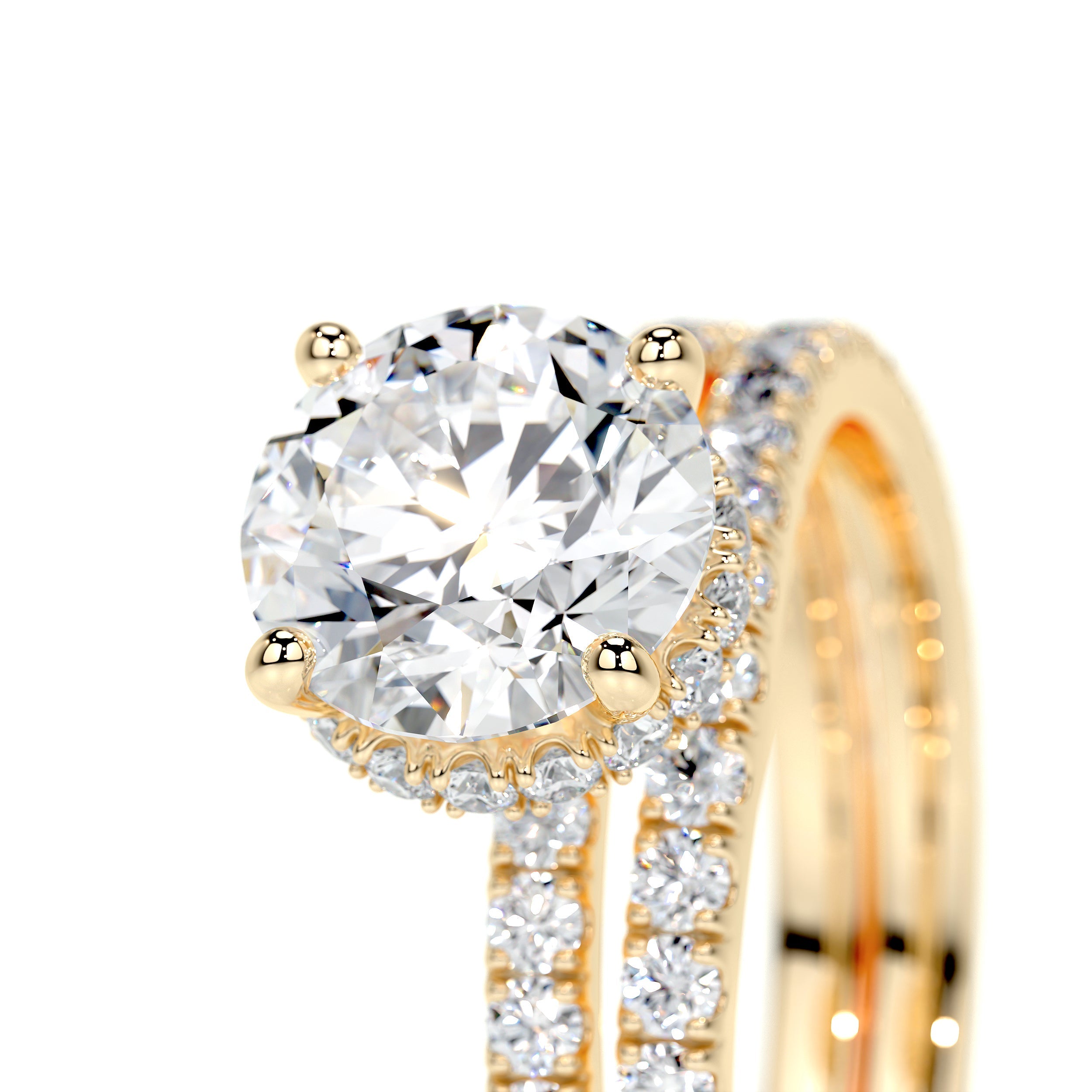 Vivienne Lab Grown Diamond Bridal Set -18K Yellow Gold、mySite、hinf8tx79