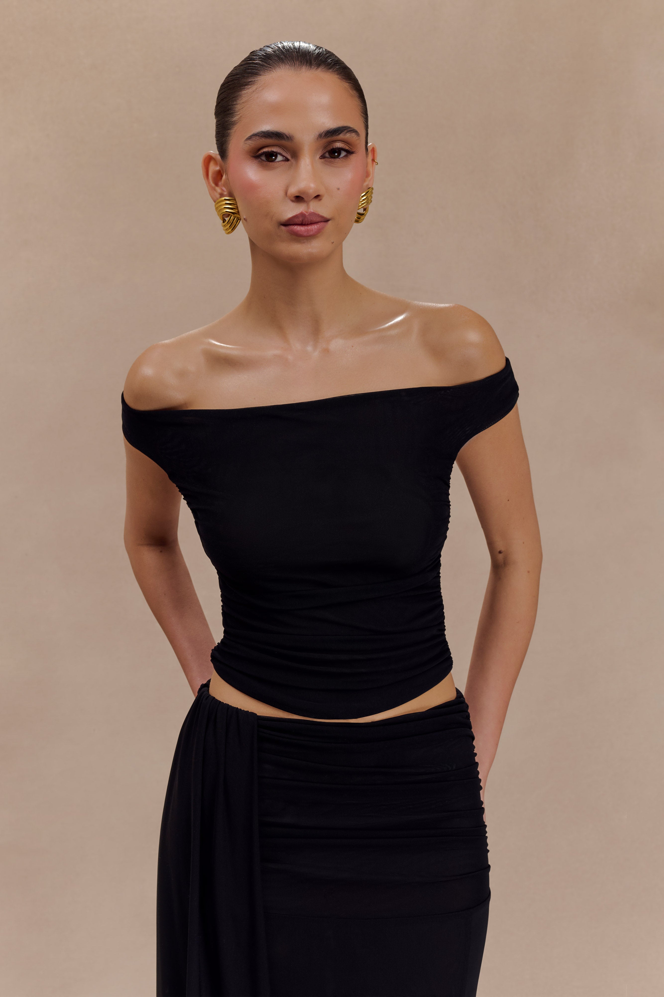 Brooklyn Mesh Crop Top - Black、mySite、solidvoid