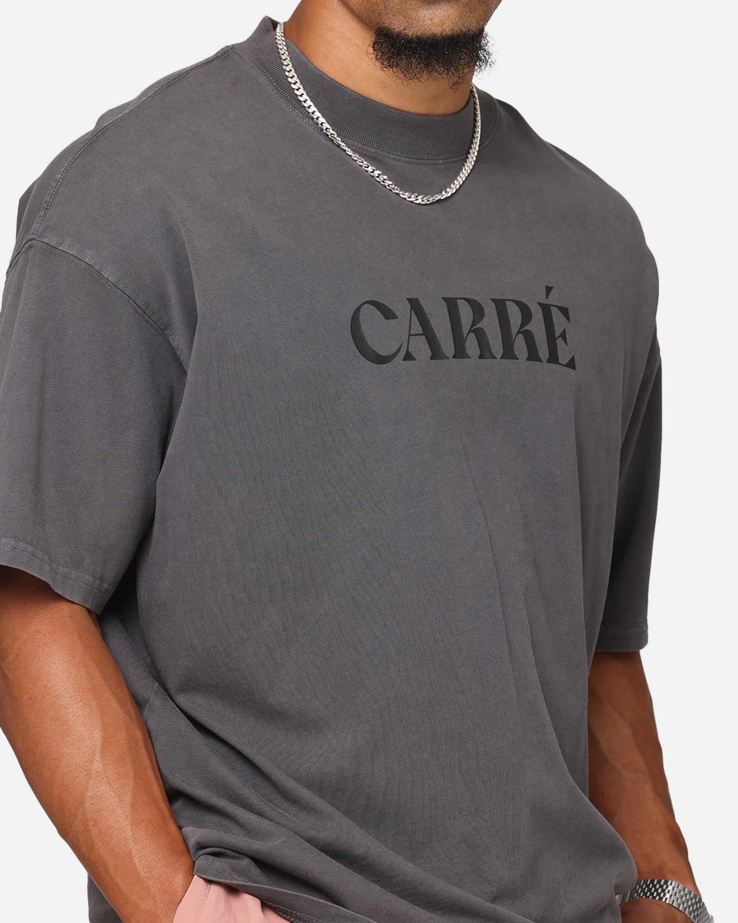 Carre Minimalist T-Shirt Washed Black、mySite、zt4zffjzw