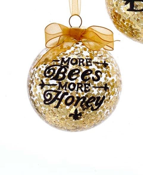 Sparkling Gold Bee Ornaments: GLASS GOLD BALL、mySite、g9winljtr