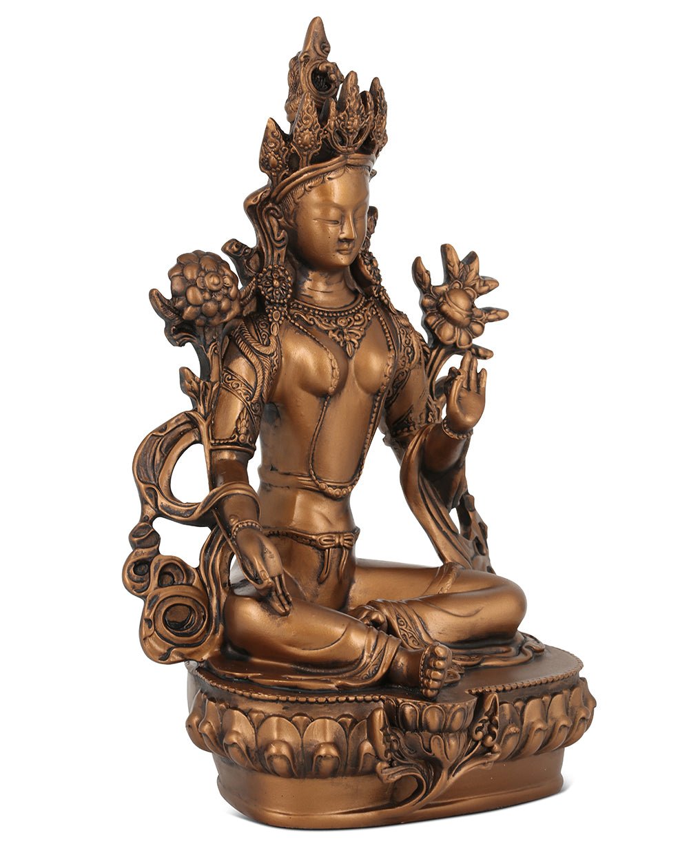 Green Tara Statue, Bronze Finish、mySite、topwebapps