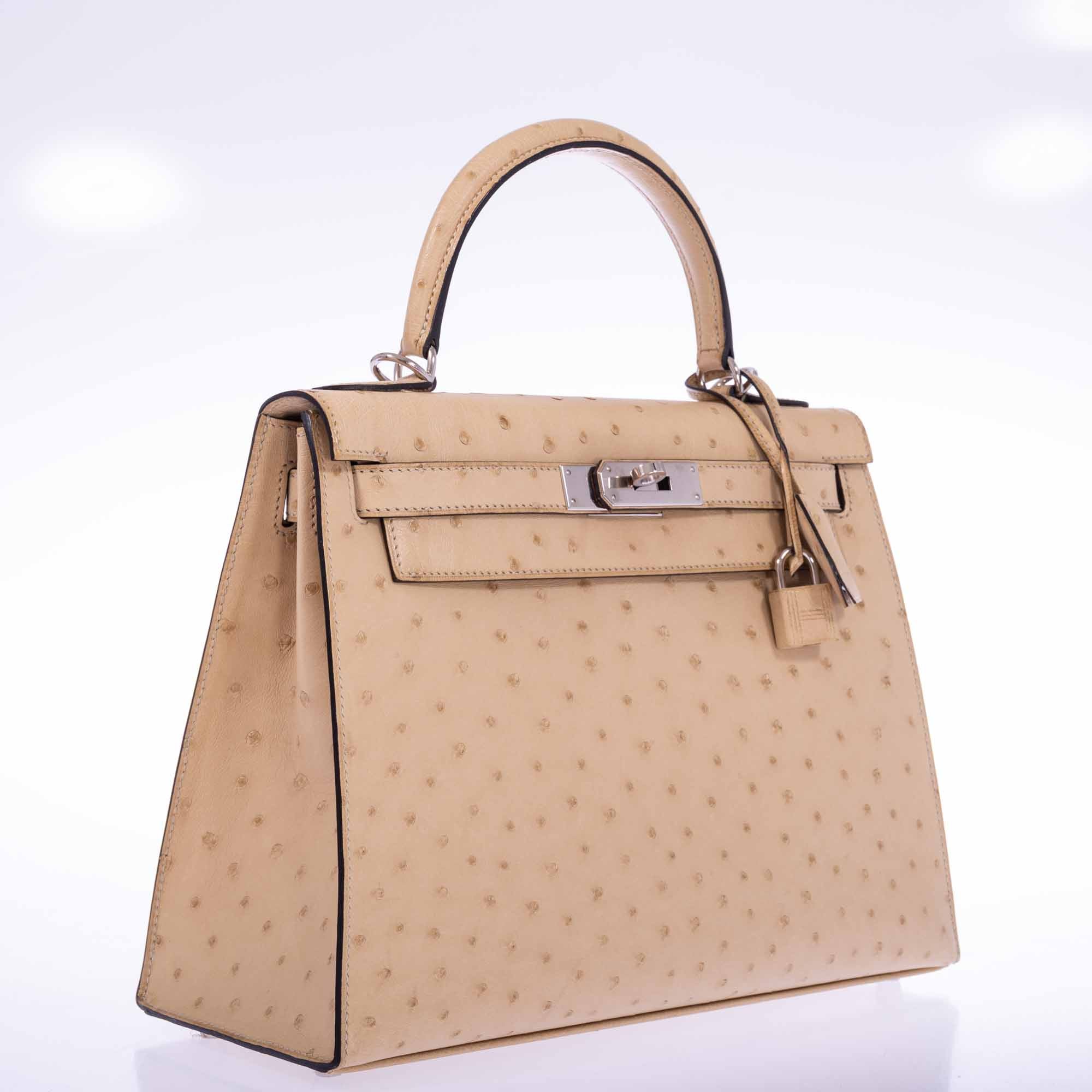 Hermès Kelly 28 Sellier Parchemin Ostrich Palladium Hardware、mySite、garminoutage.com