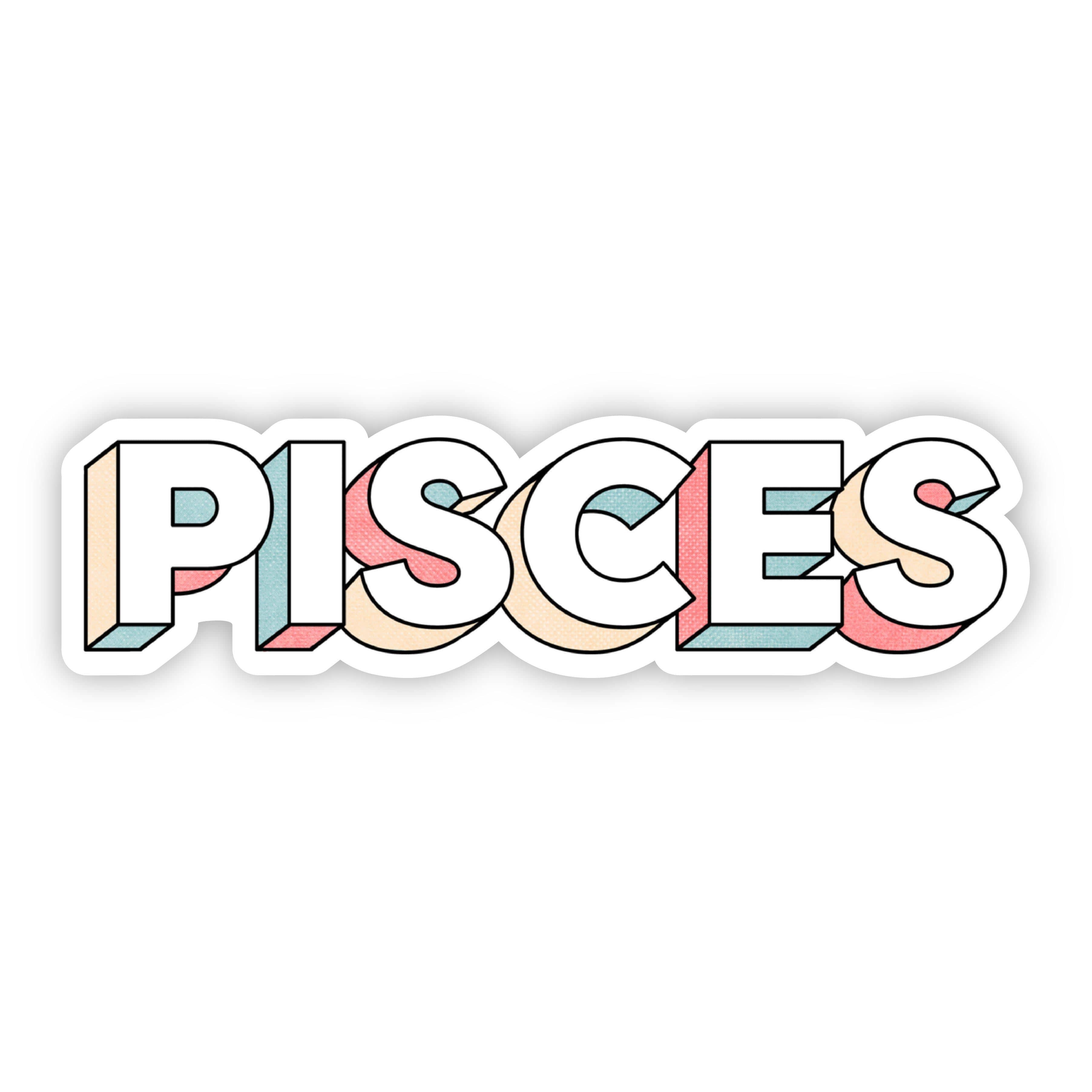  Pisces Lettering Zodiac Sticker、mySite、elrpsem3k