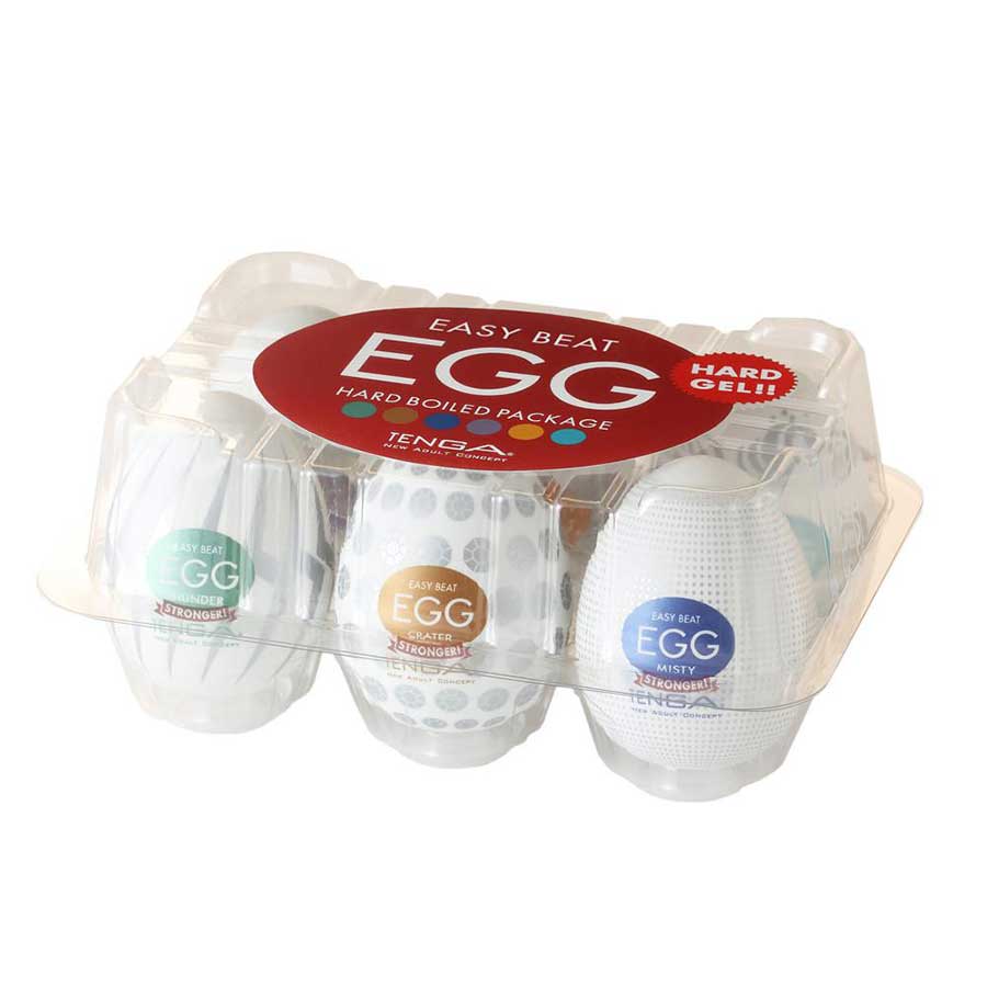 Tenga Hard Boiled Easy Beat Egg 6 Pack Masturbator Set | Disposable Stroker Sleeves、mySite、bottomscart
