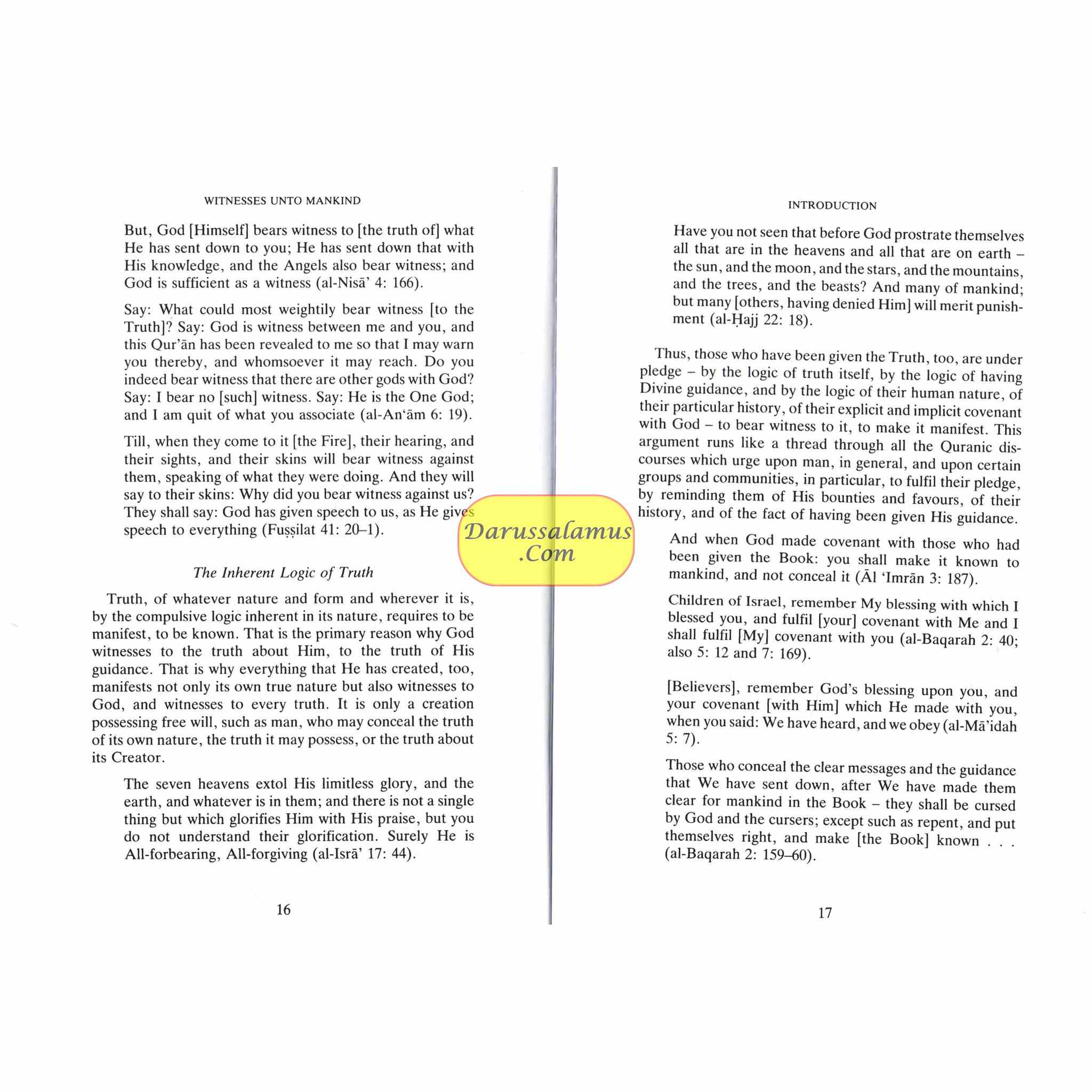 Witness Unto Mankind The Purpose And Duty Of The Muslim By Sayyid Abul A'la Maududi、mySite、topwebapps