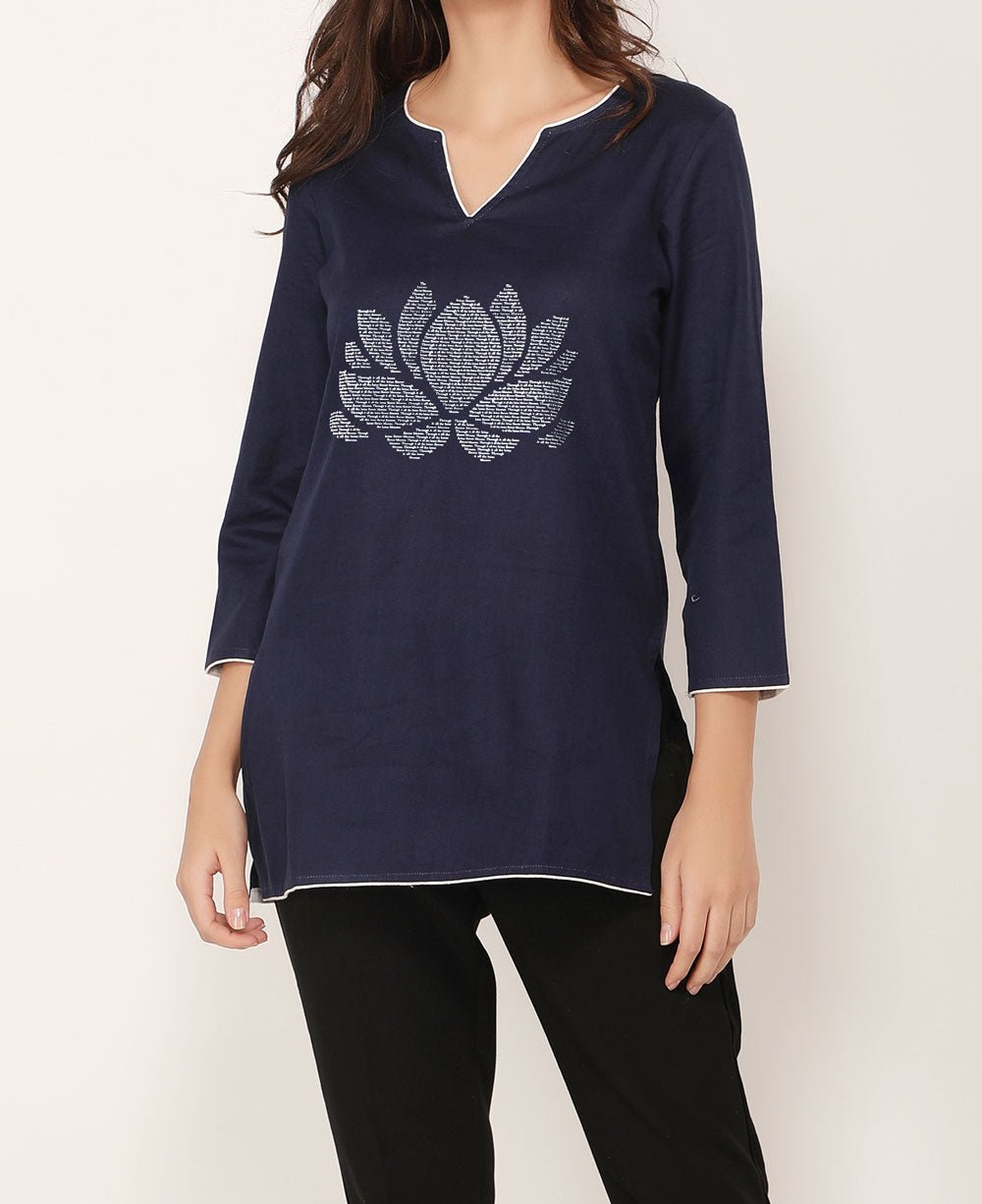 Through It All The Lotus Flower Bloom Blue Tunic Top、mySite、topwebapps