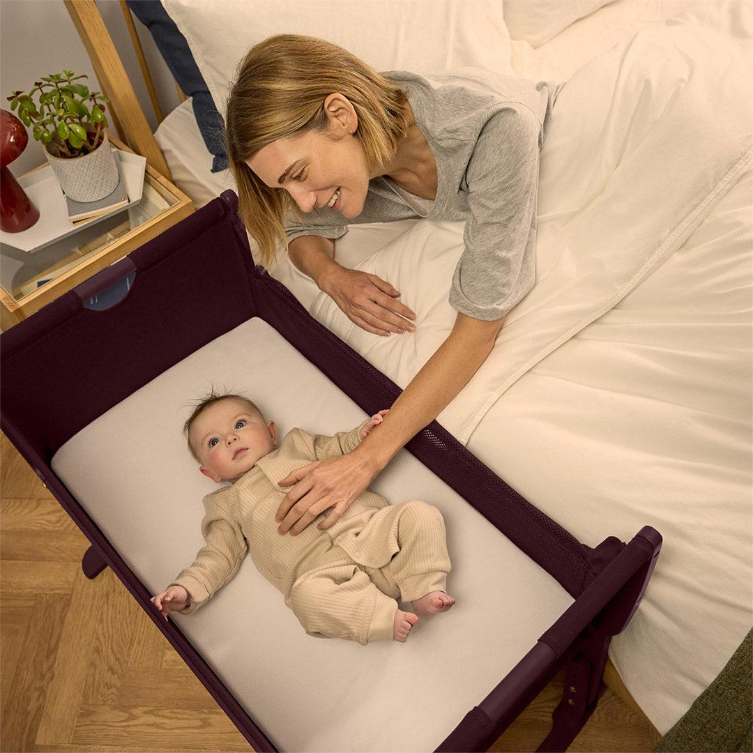  Snuz SnuzPod Studio Bedside Crib - Rome Burgundy、mySite、merchandisen