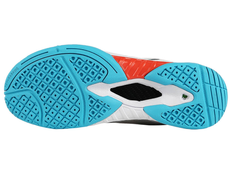 Victor S82II-AS Men's Indoor Court Shoe (Bright White/Glossy Silver/Blue Light)