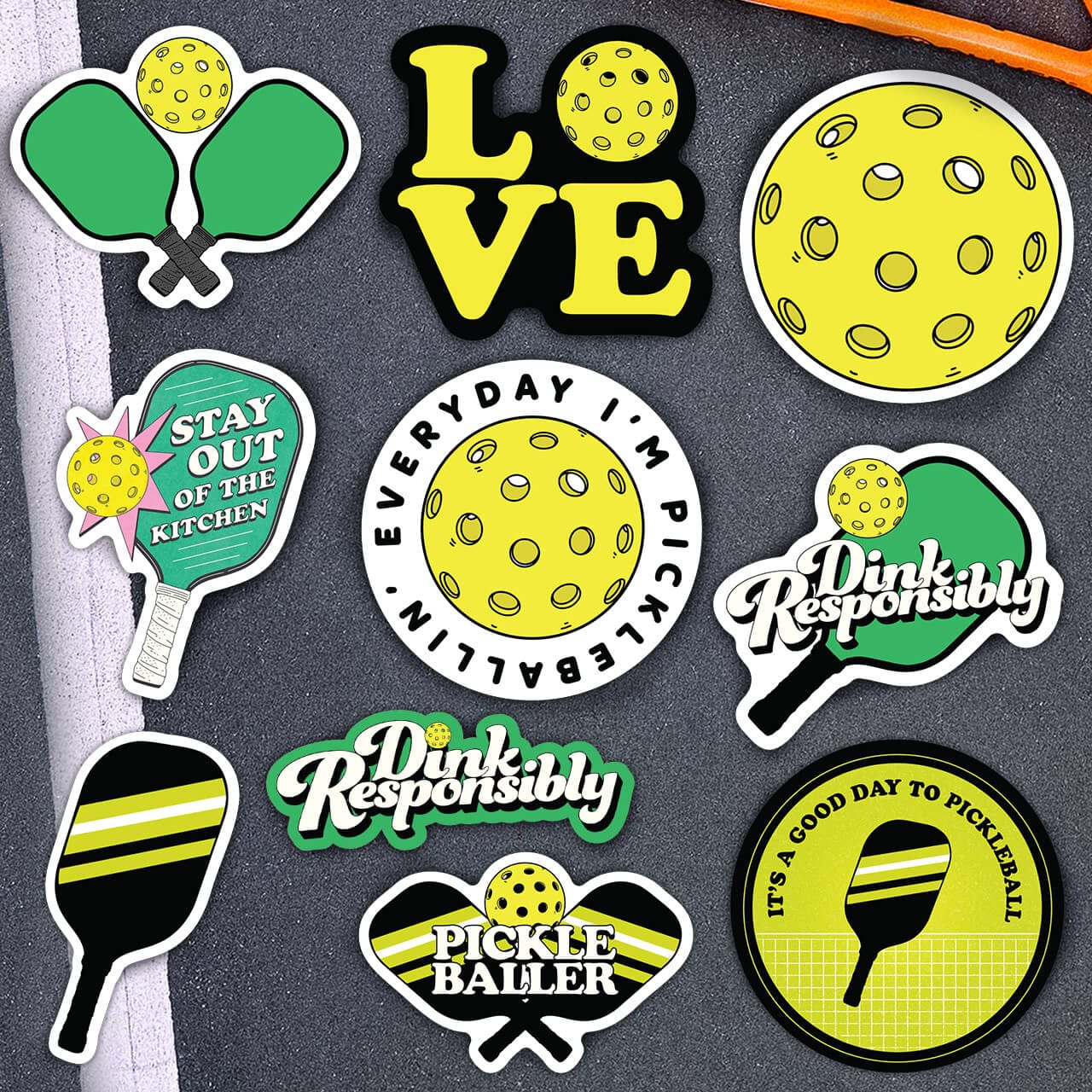  Pickleball Sticker 10 Pack、mySite、ghnorth