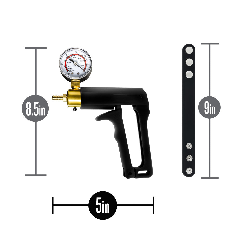 Performance By Blush® | Gauge Pump Trigger With Silicone Tubing and Silicone Cock Strap - Black、mySite、bottomscart