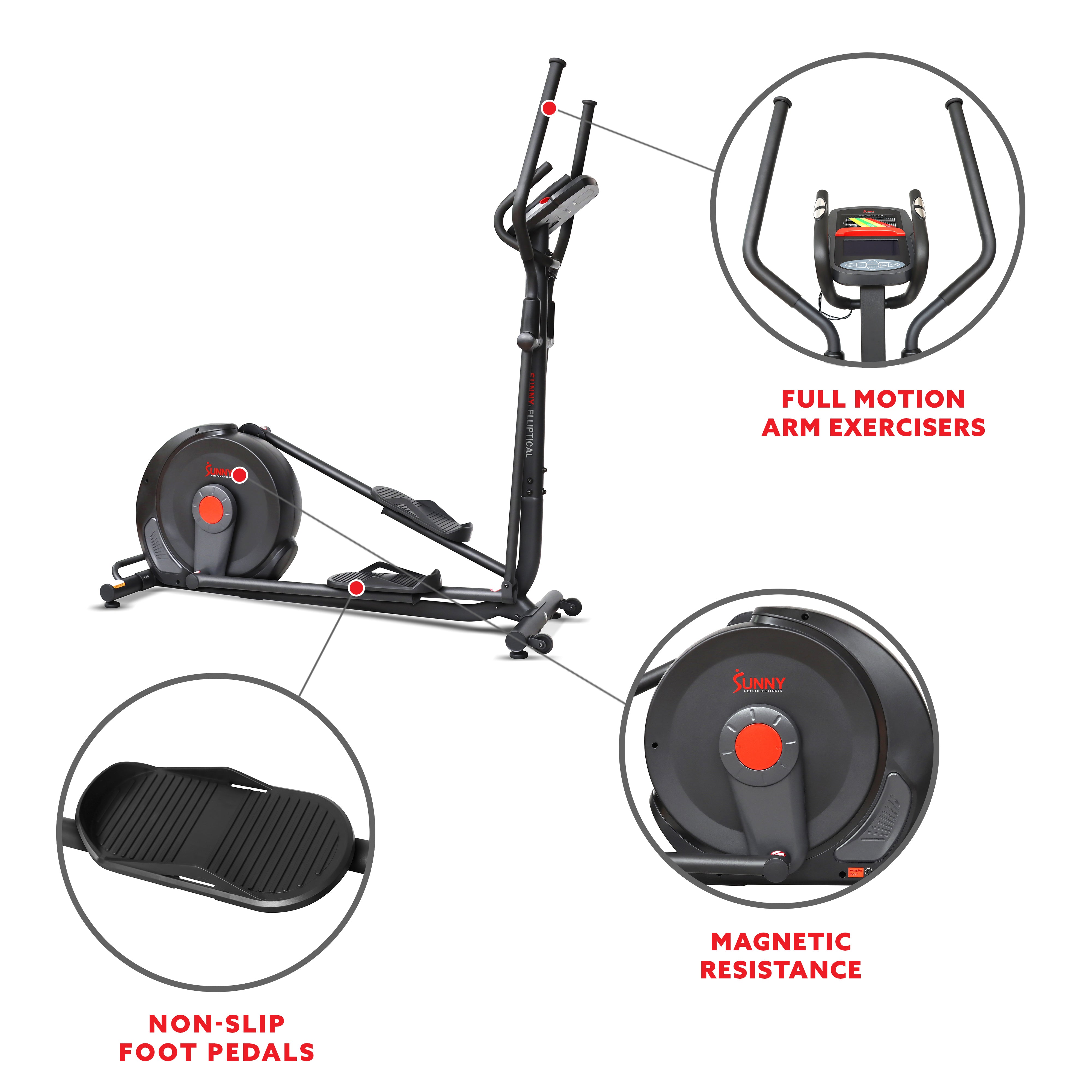  Power Stride Smart Electro-Magnetic Elliptical Machine with 18 stride length、mySite、ghnorth