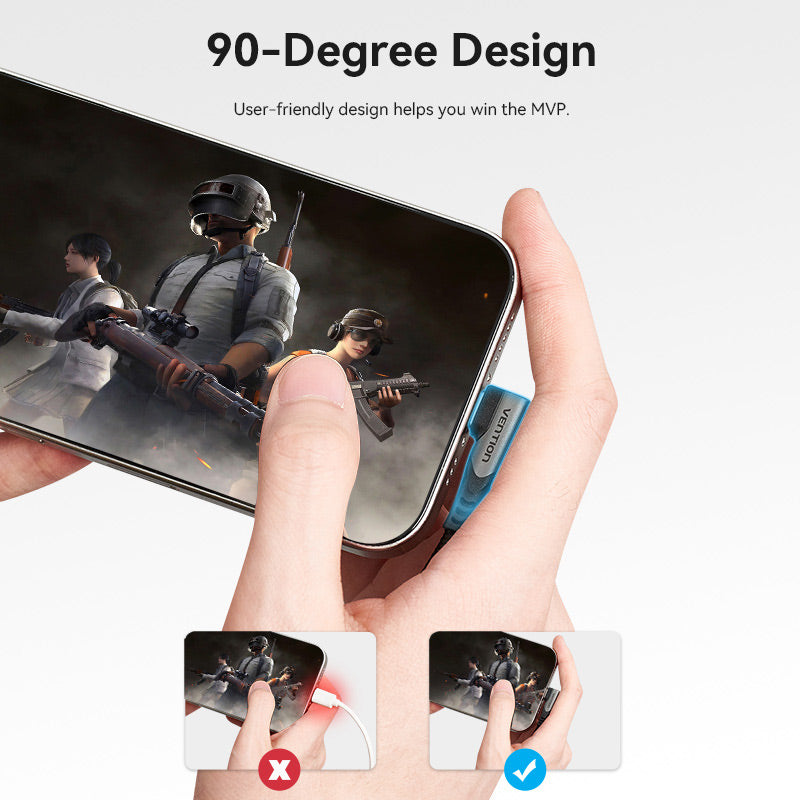 Vention USB 2.0 Type-C Male to Type-C Male Right Angle 3A Cable Aluminum Alloy Type、mySite、fannypackpong