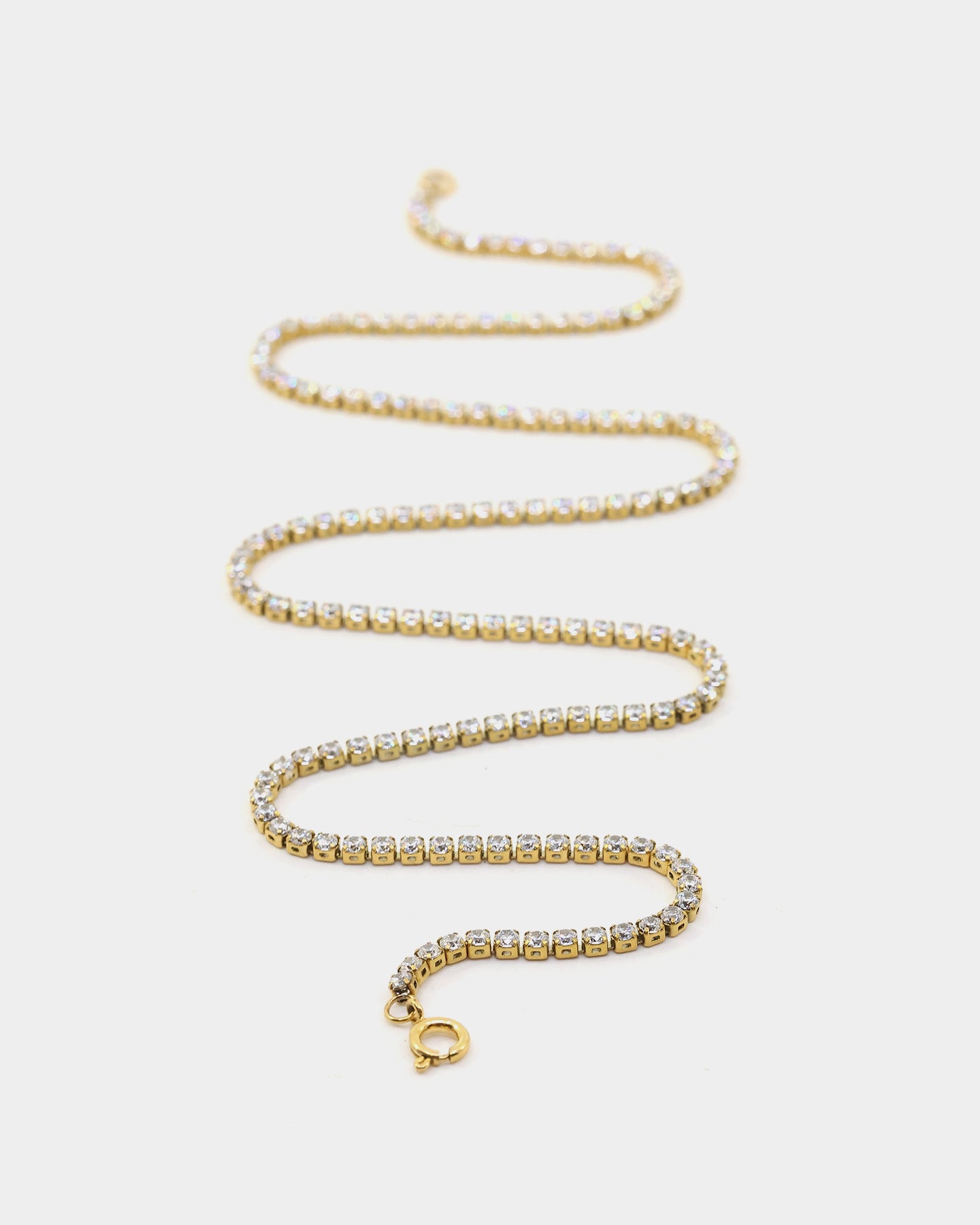 Raising Hell Women's Customisable Tennis Necklace Gold、mySite、zt4zffjzw