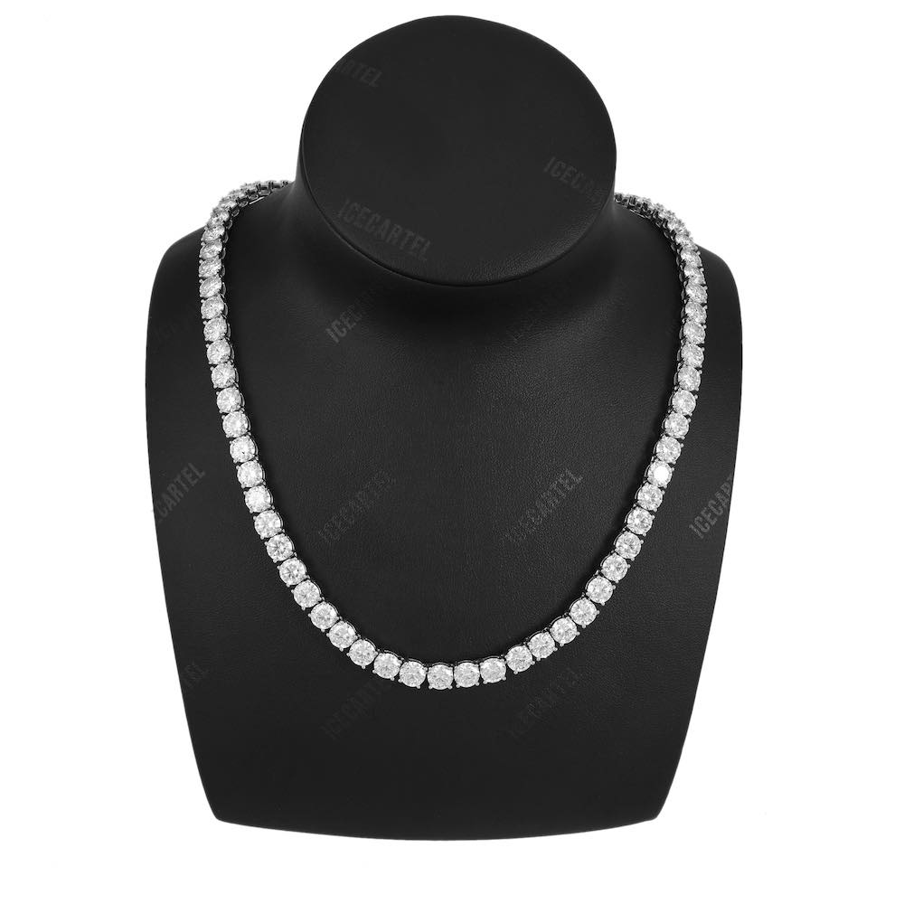 6MM Diamond Tennis Chain 14K Solid White Gold、mySite、hinf8tx79