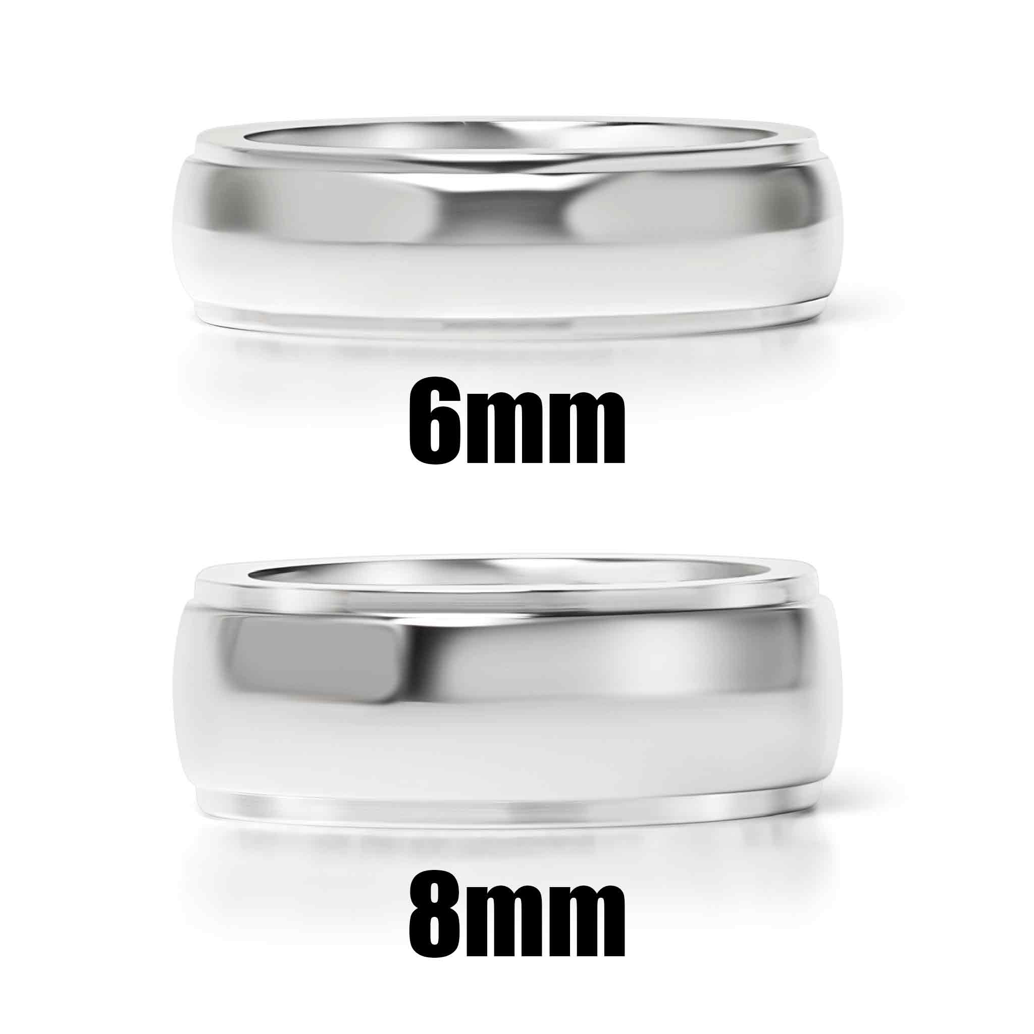 Stainless Steel Highly Polished Rounded Center with Edge Blank Ring / CFR2001、mySite、dreamappss
