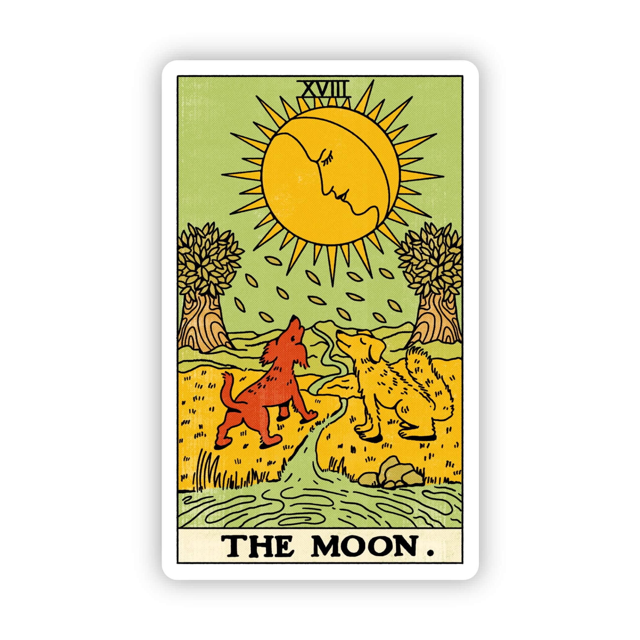  The Moon Tarot Card Sticker、mySite、ghnorth