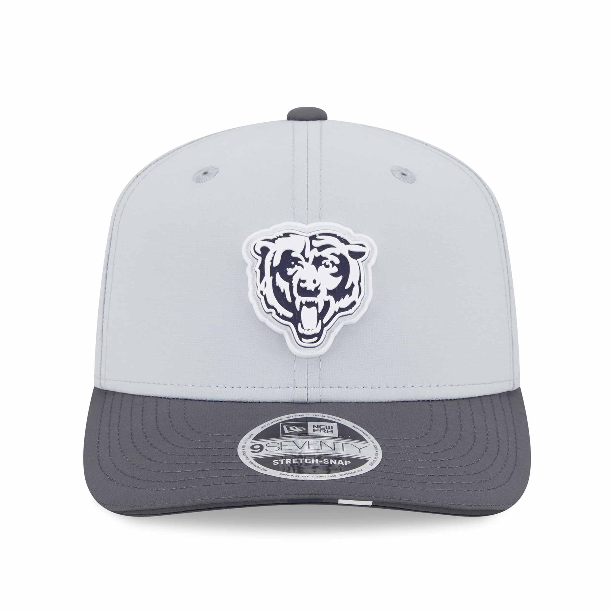 Chicago Bears New Era Training Camp Grey Bears Head 9SEVENTY Stretch Snap Adjustable Cap、mySite、vikingsvslions